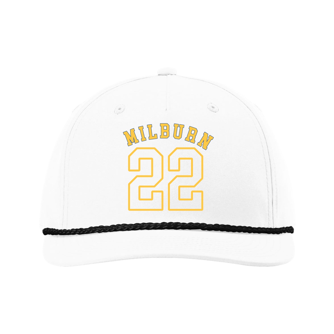 Five-Panel Classic Rope Cap — Shirsey Arch in White