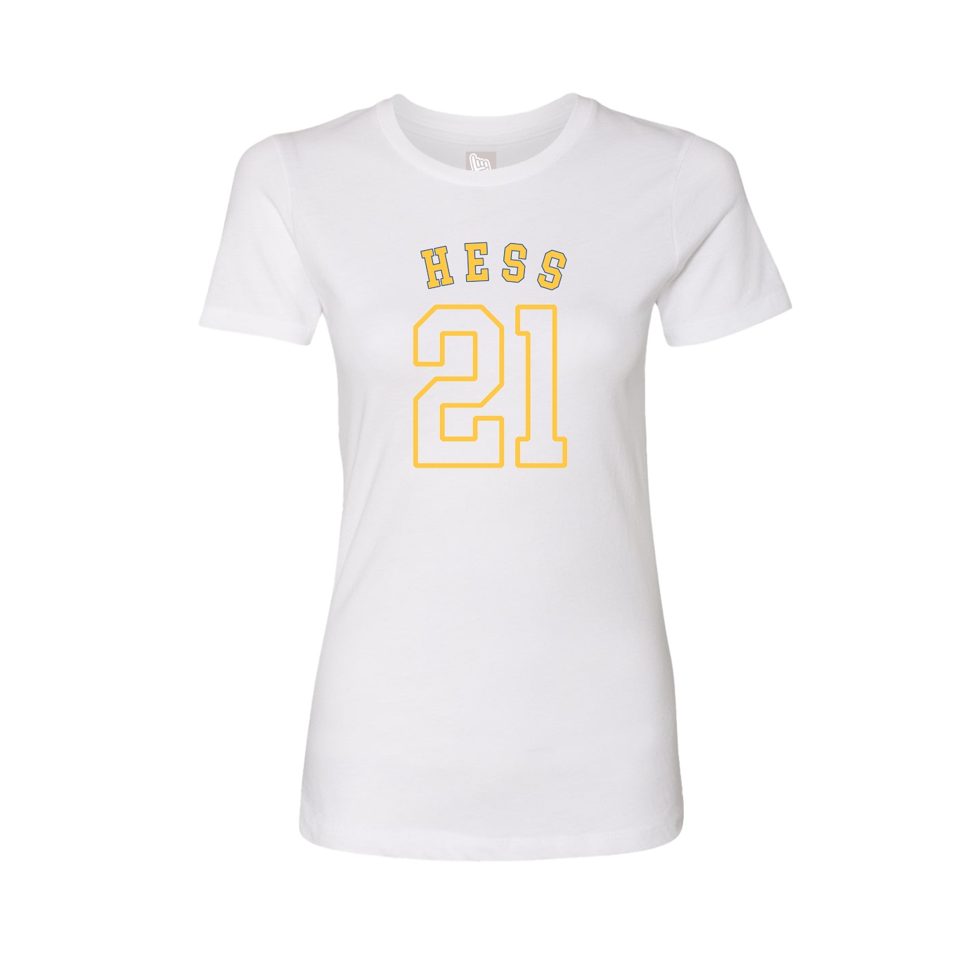 Fitted Women's Tee — Shirsey Arch in White