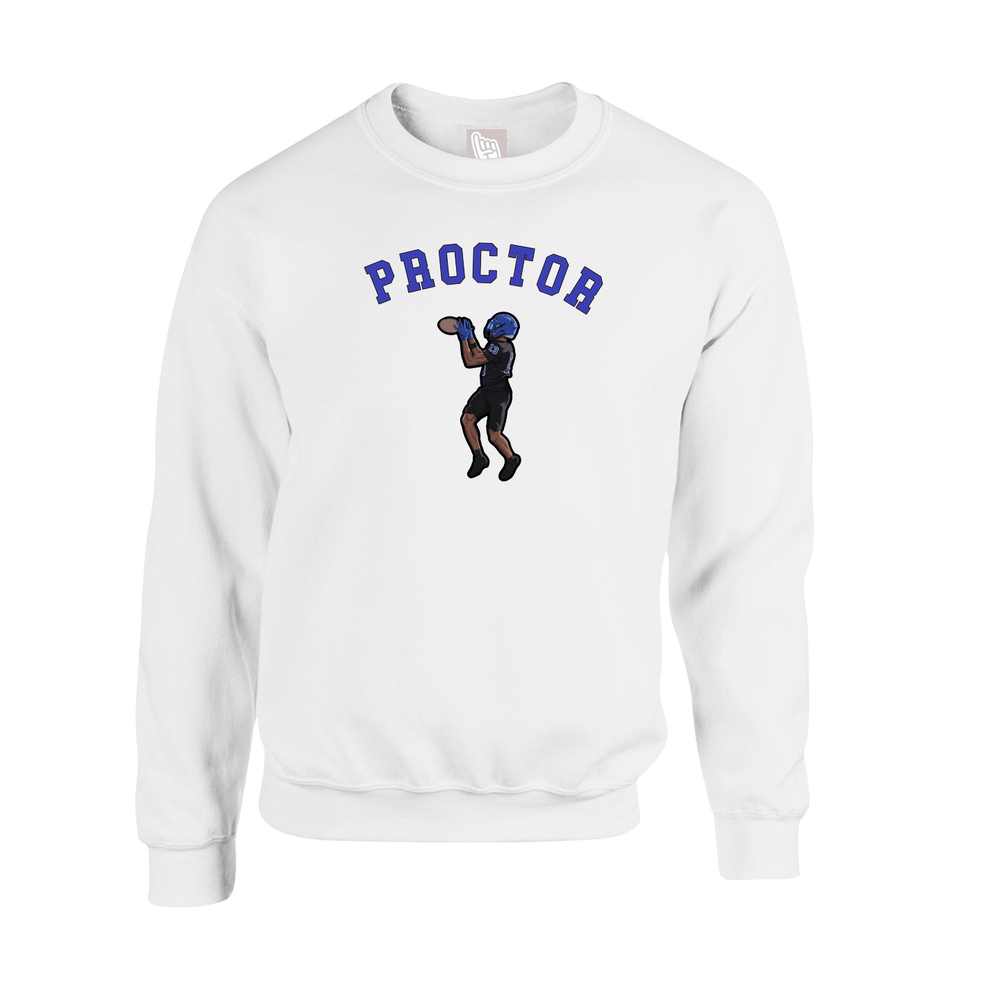 Fleece Crew — Shirsey Arch in White