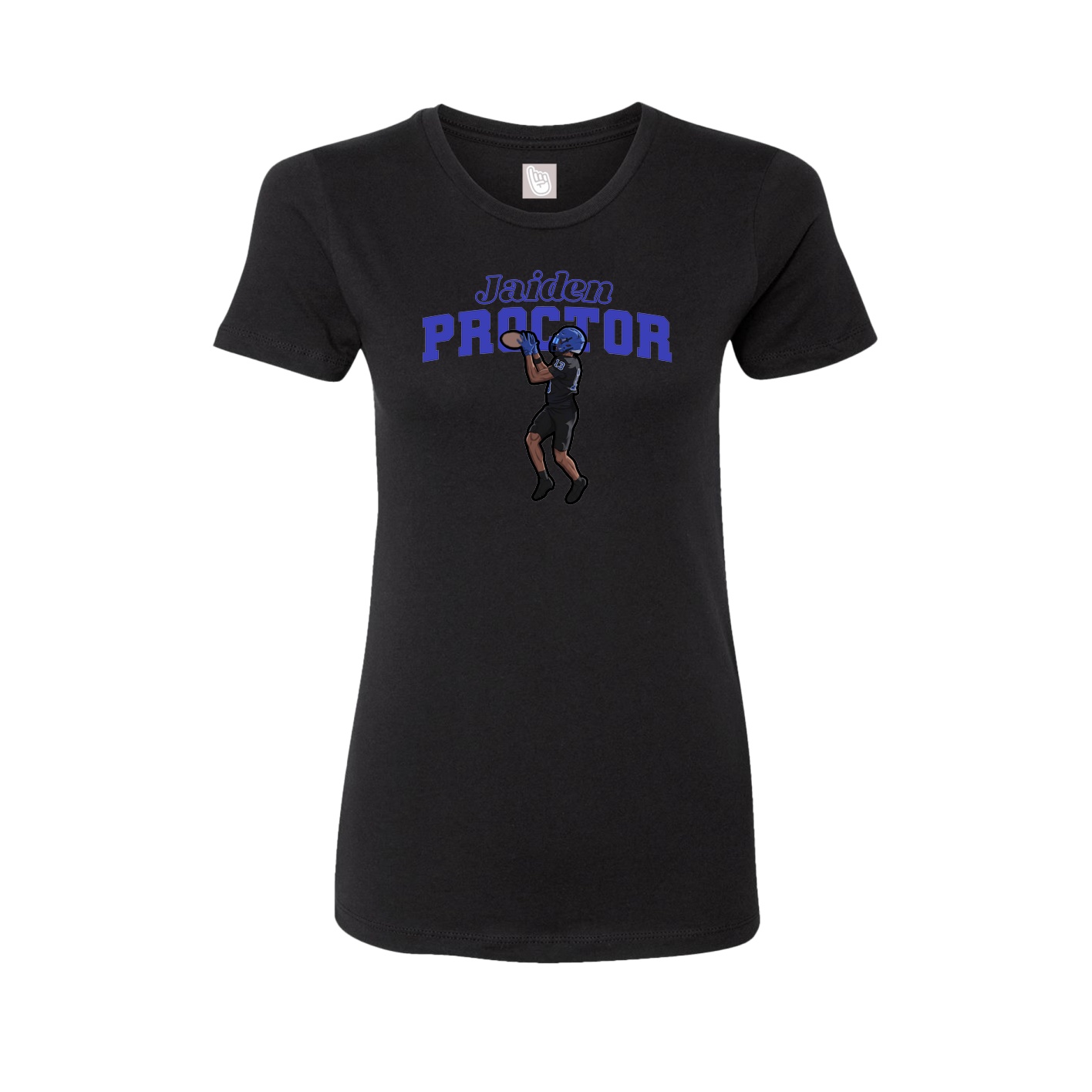 Fitted Women's Tee — Name Arch in Black