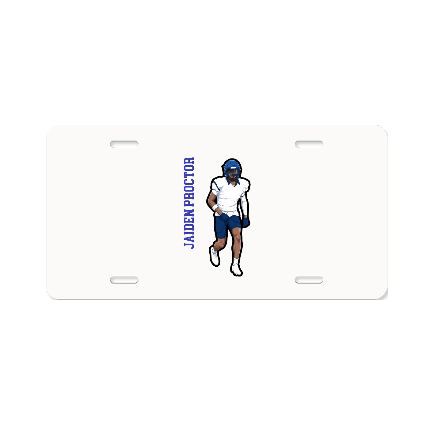 License Plate — Name Vertical in Classic