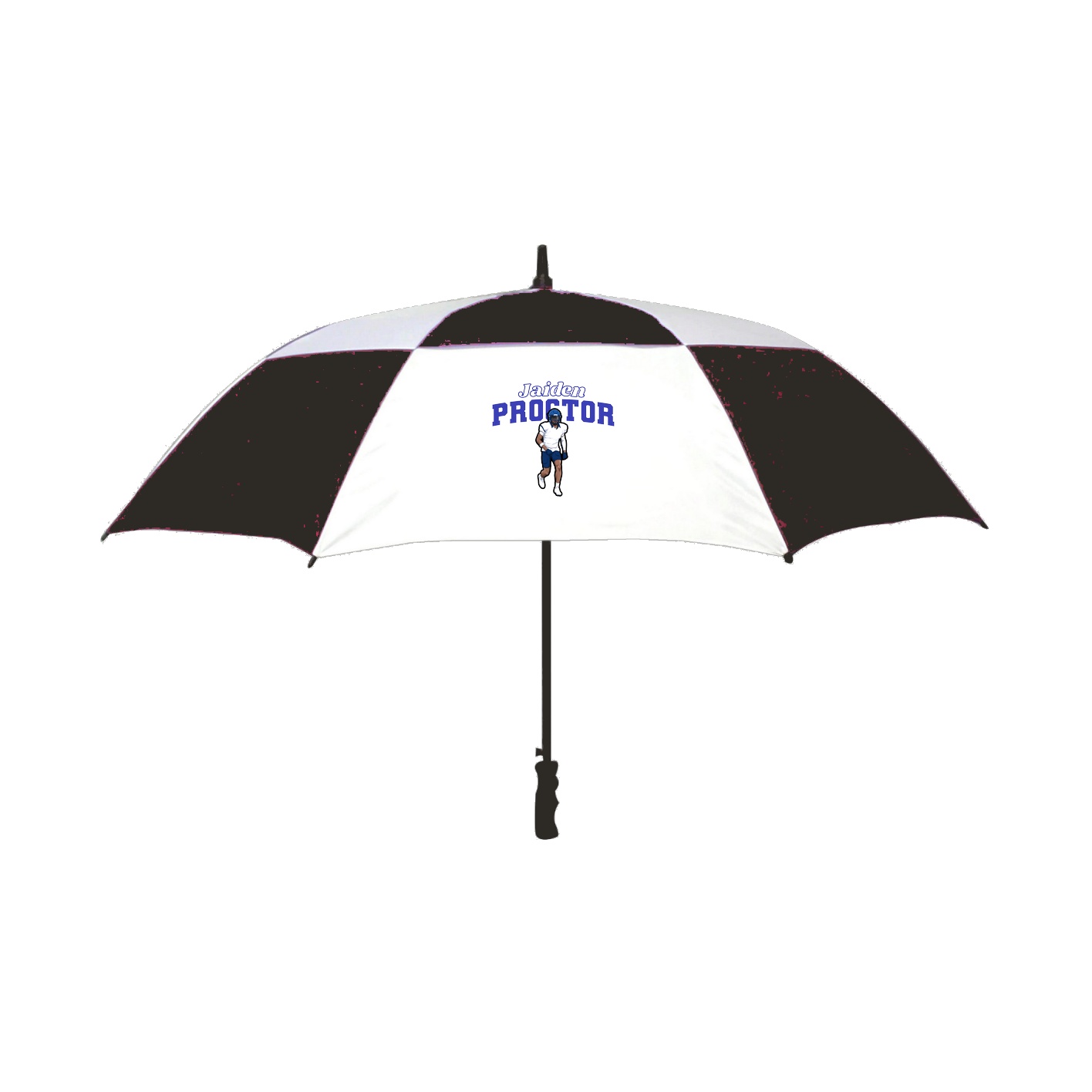 Golf Umbrella — Name Arch in Black