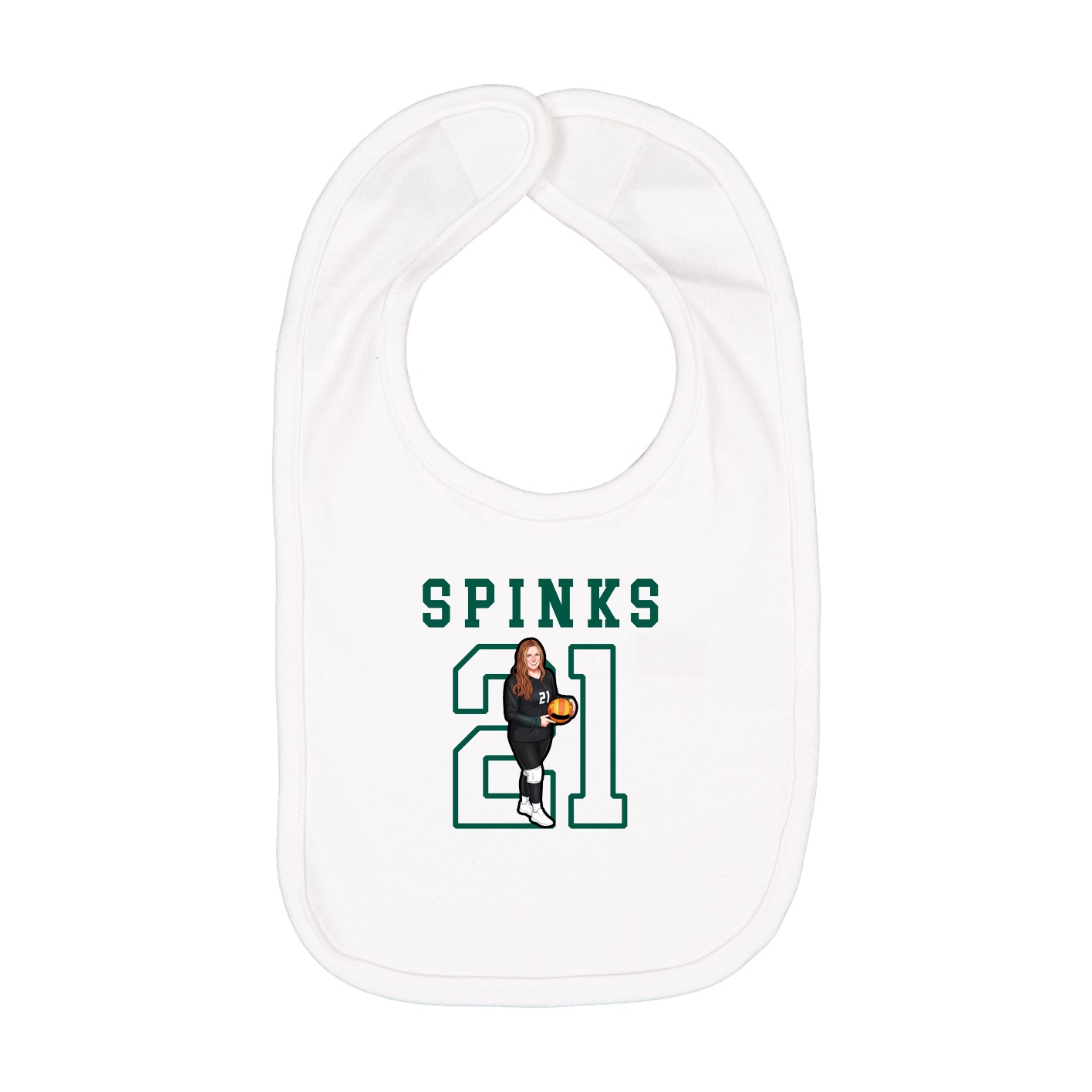Infant Bib — Shirsey in White