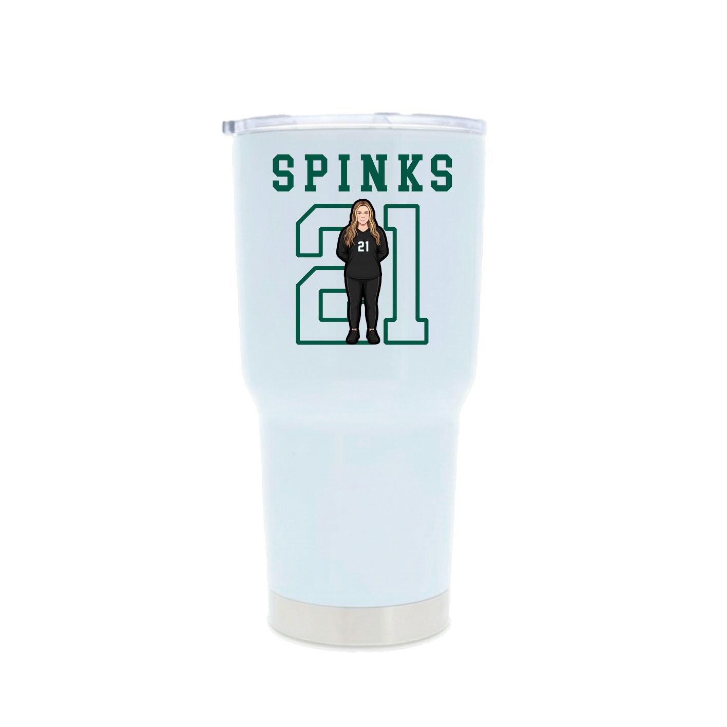 30oz Stainless Steel Tumbler — Shirsey in White