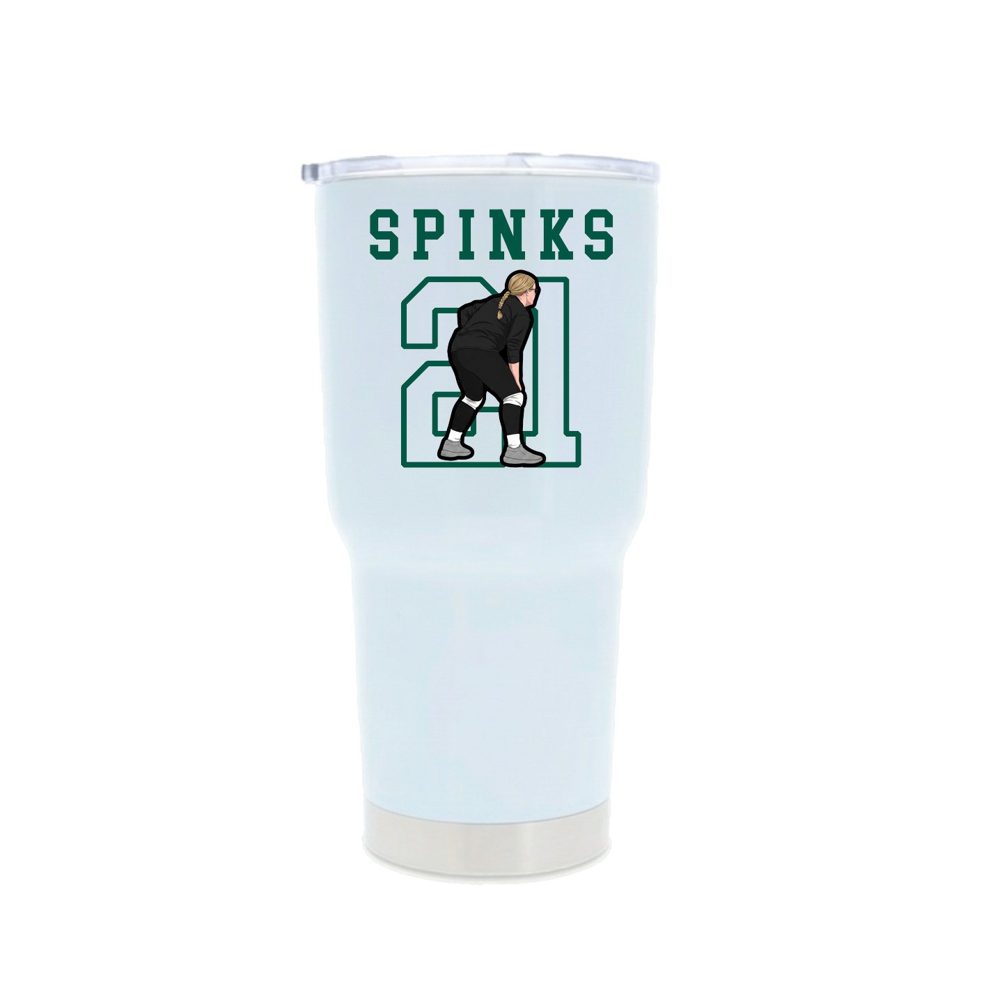 30oz Stainless Steel Tumbler — Shirsey in White