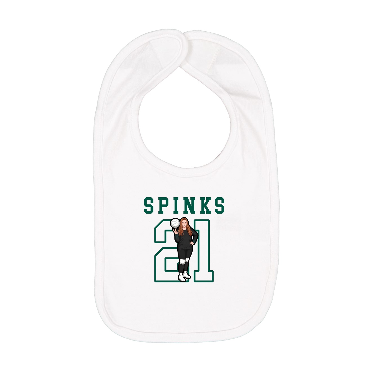 Infant Bib — Shirsey in White