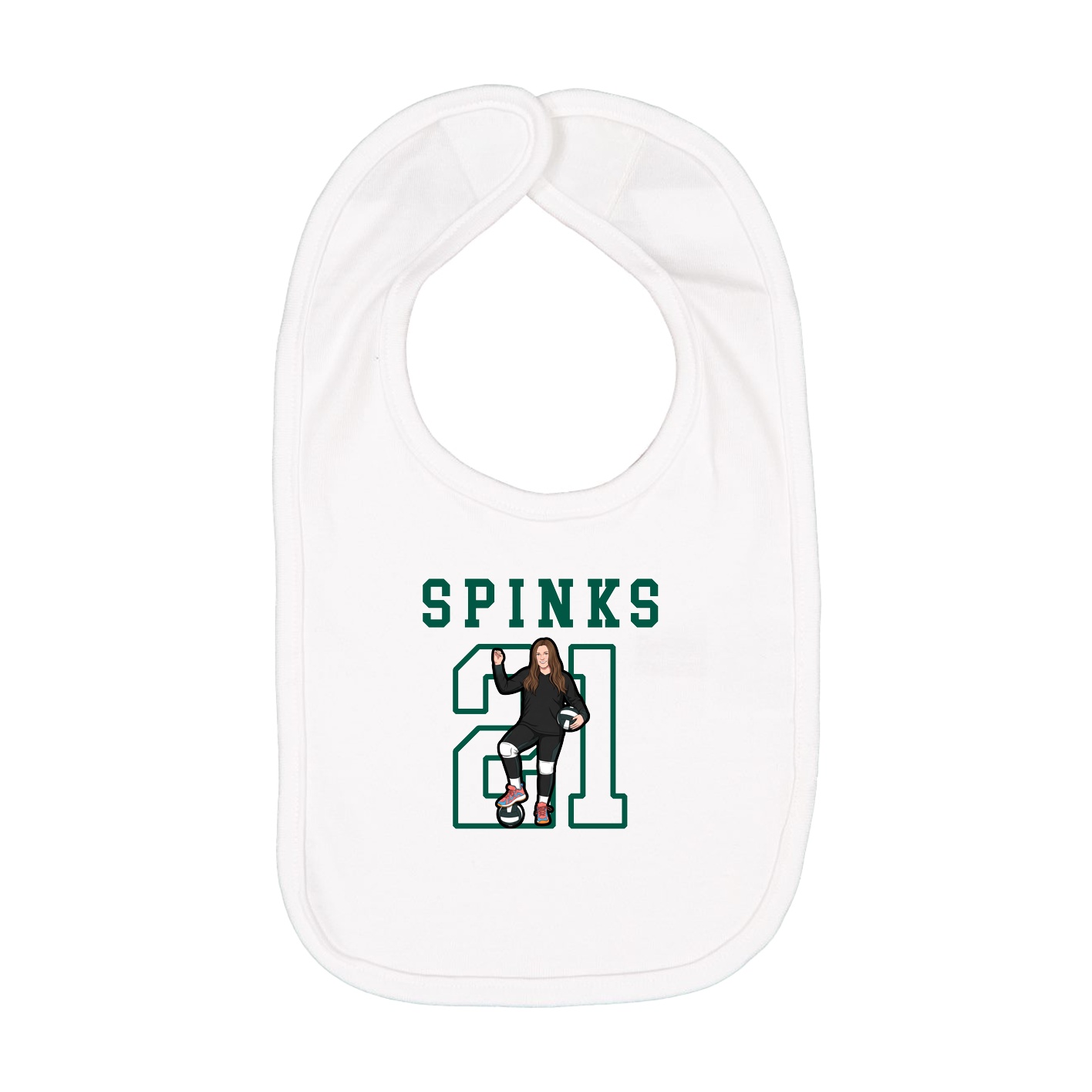Infant Bib — Shirsey in White