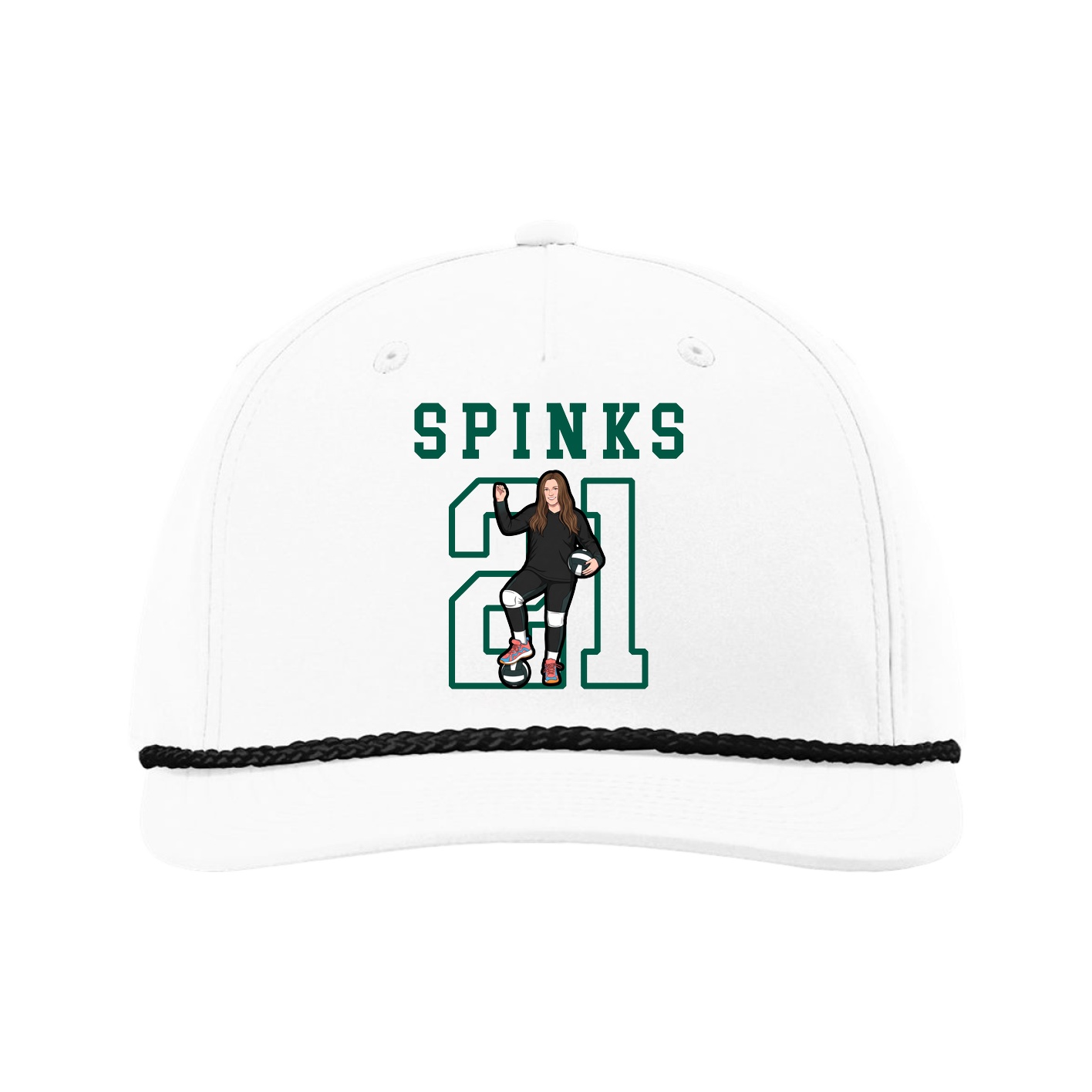Five-Panel Classic Rope Cap — Shirsey in White