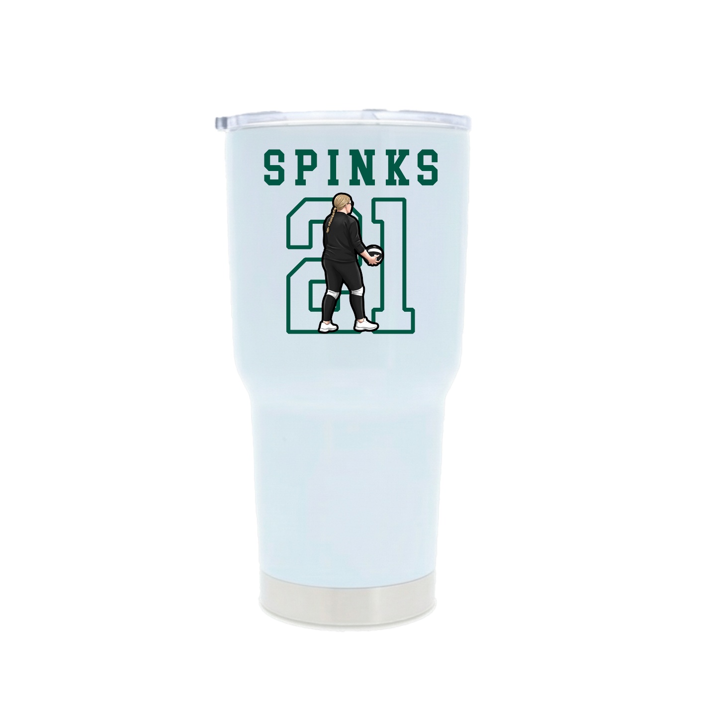 30oz Stainless Steel Tumbler — Shirsey in White
