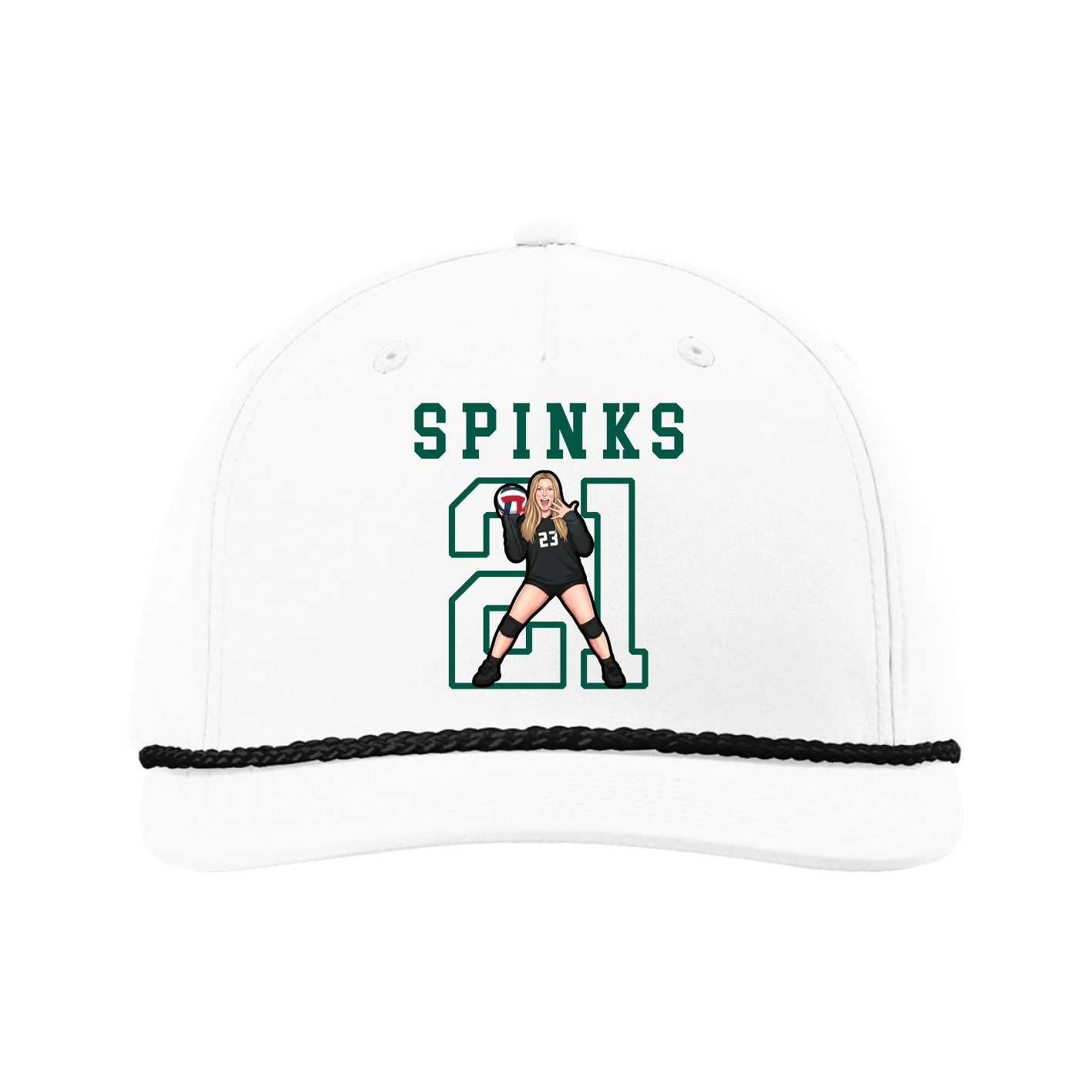 Five-Panel Classic Rope Cap — Shirsey in White
