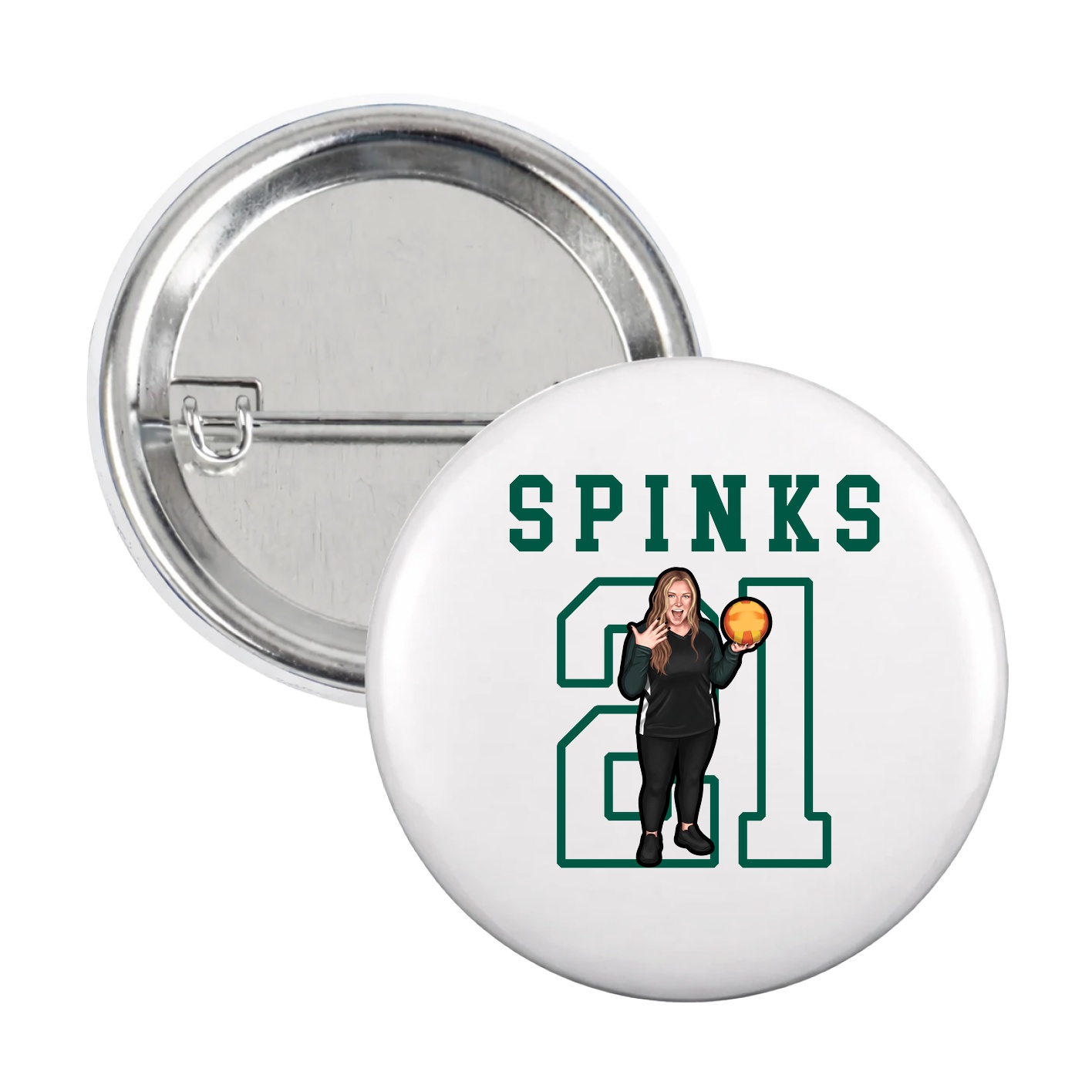Game Day Button — Shirsey in White