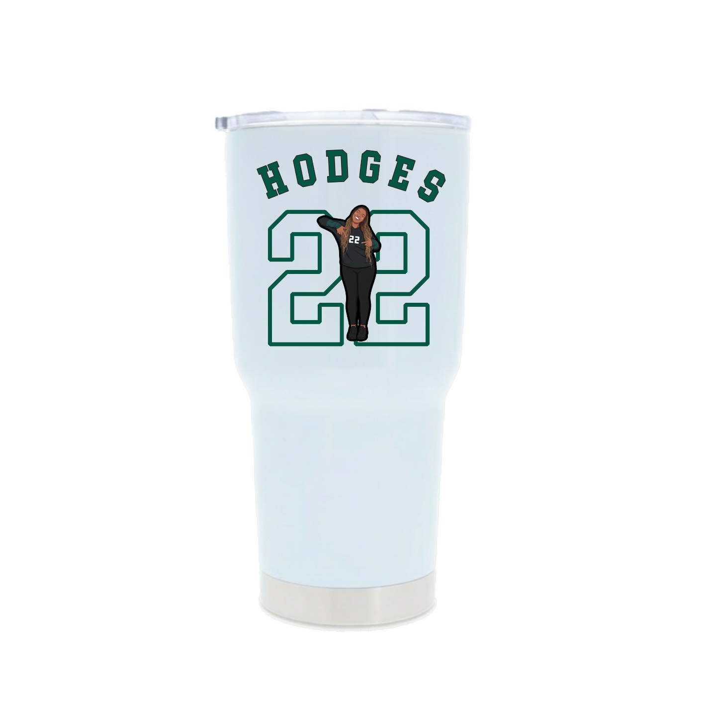 30oz Stainless Steel Tumbler — Shirsey Arch in White