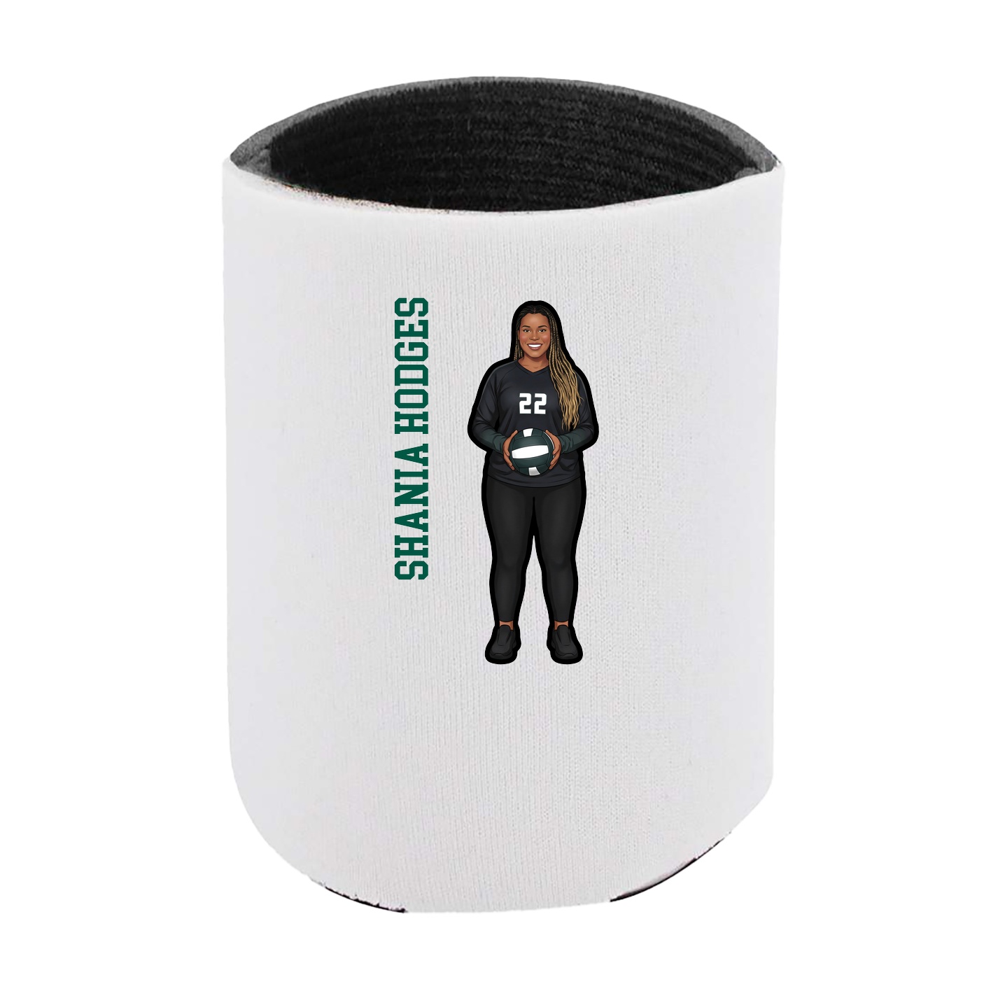 Can Holder — Name Vertical in White