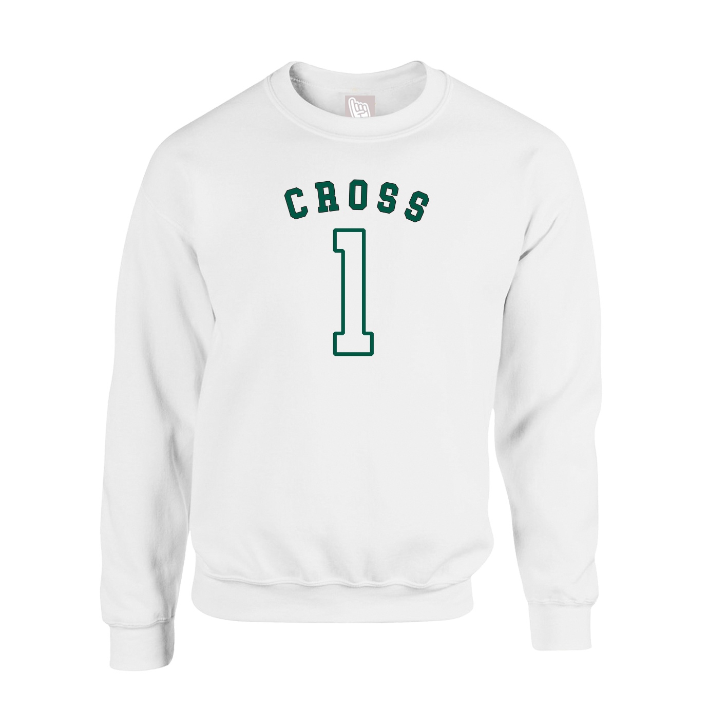 Fleece Crew — Shirsey Arch in White