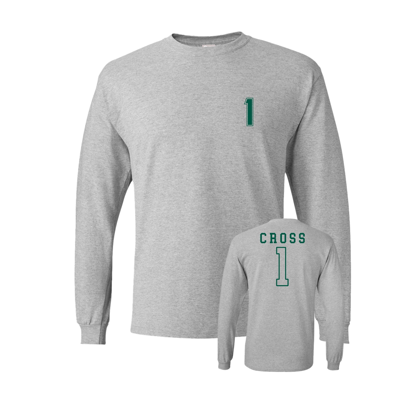 Long Sleeve Tee — Chest Back in Grey