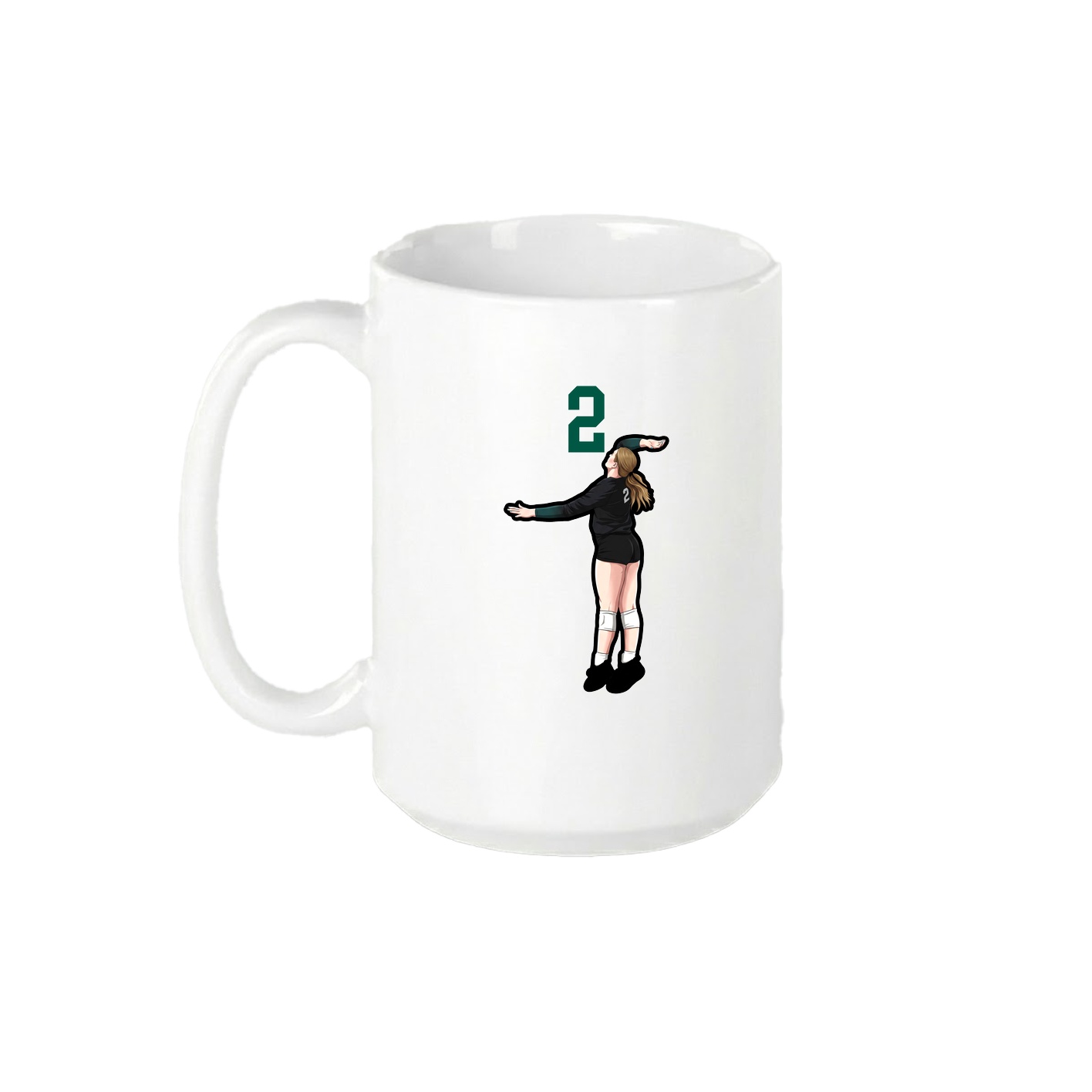 15oz Coffee Mug — Number Top in White