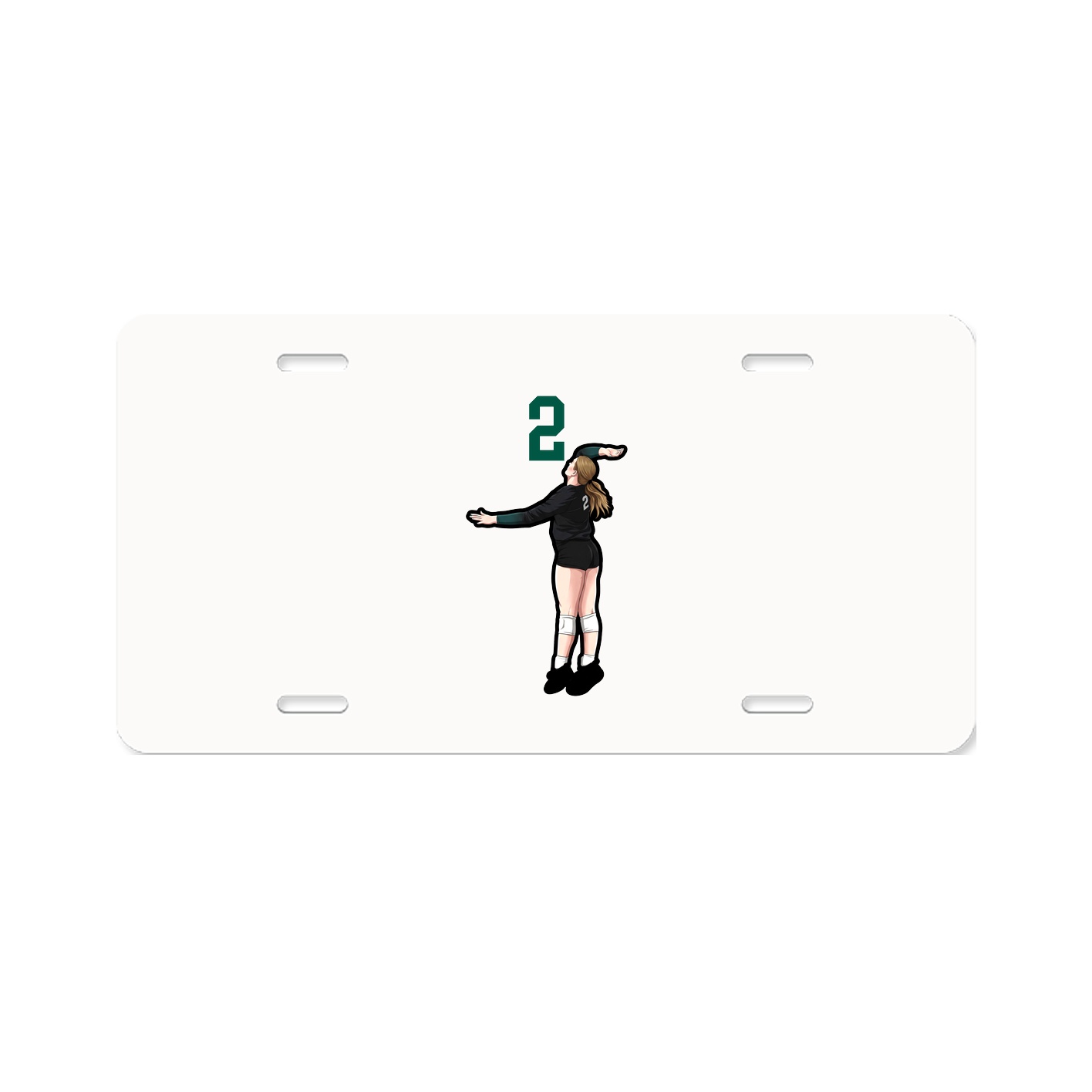 License Plate — Number Top in Classic