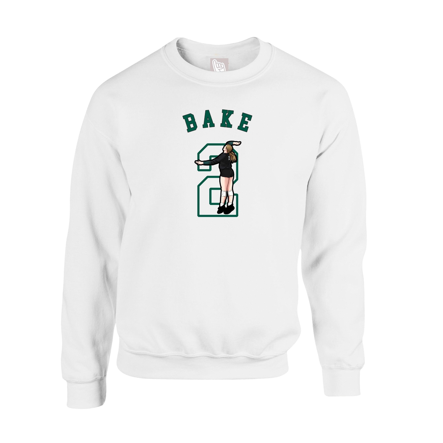 Fleece Crew — Shirsey Arch in White
