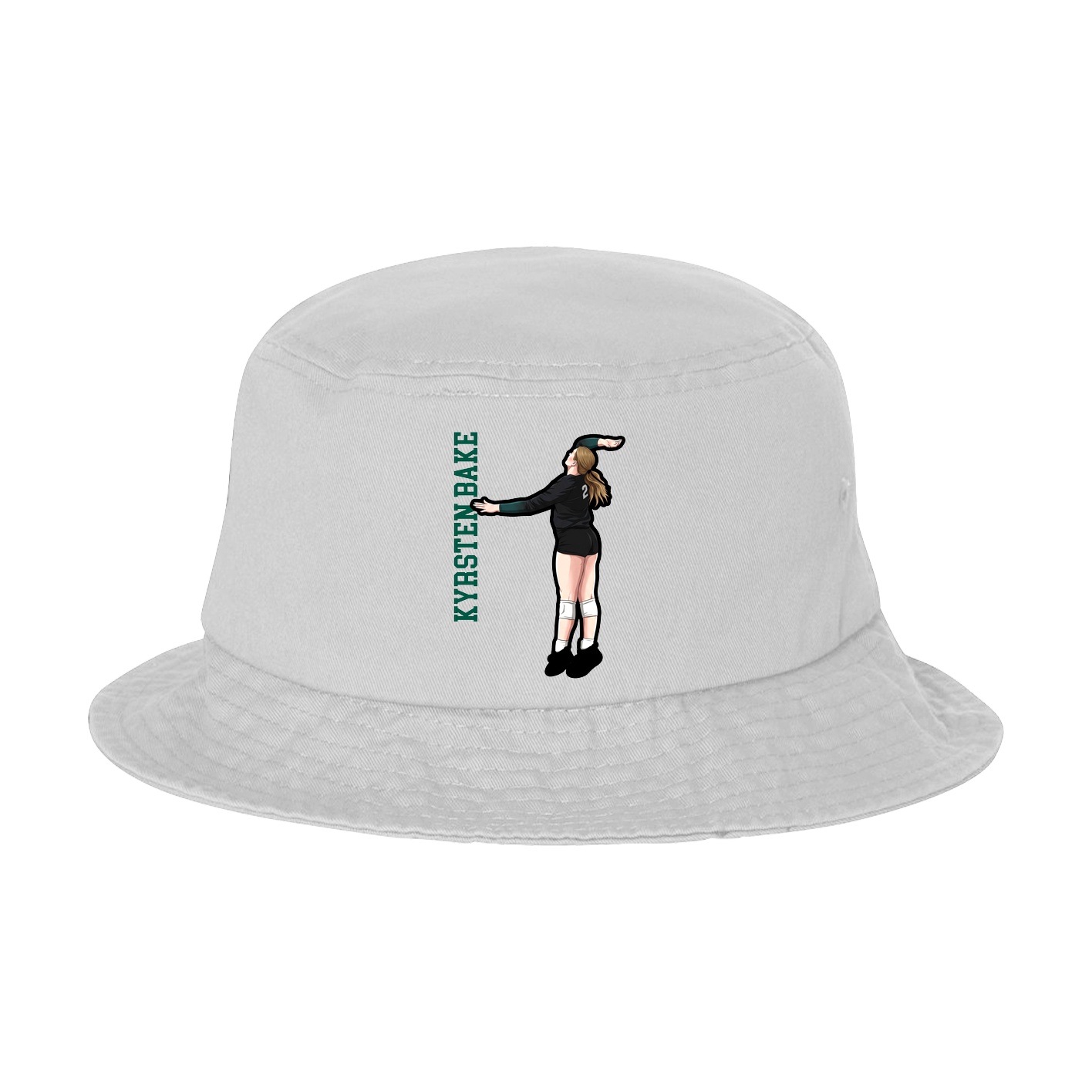 Bucket Cap — Name Vertical in White