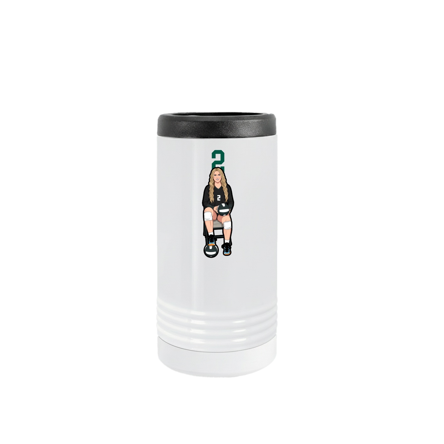 Slim Beverage Holder — Number Top in White