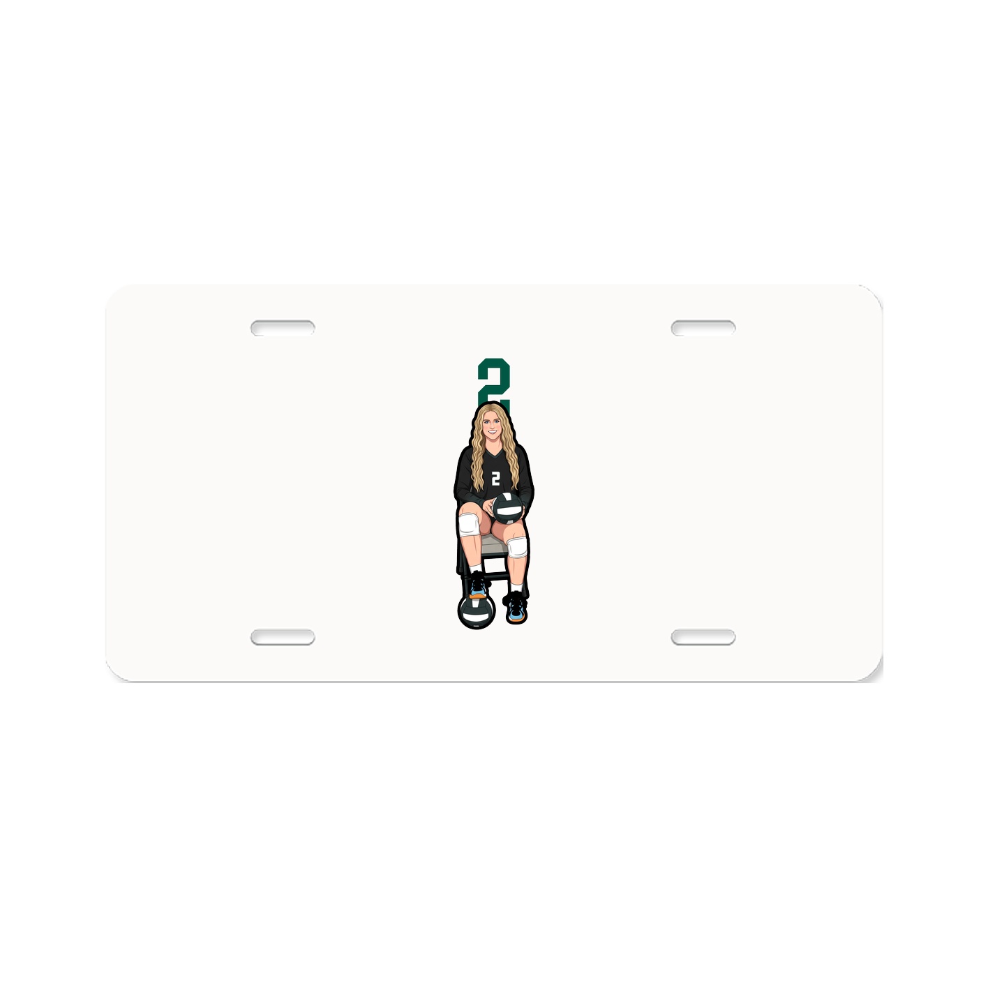 License Plate — Number Top in Classic