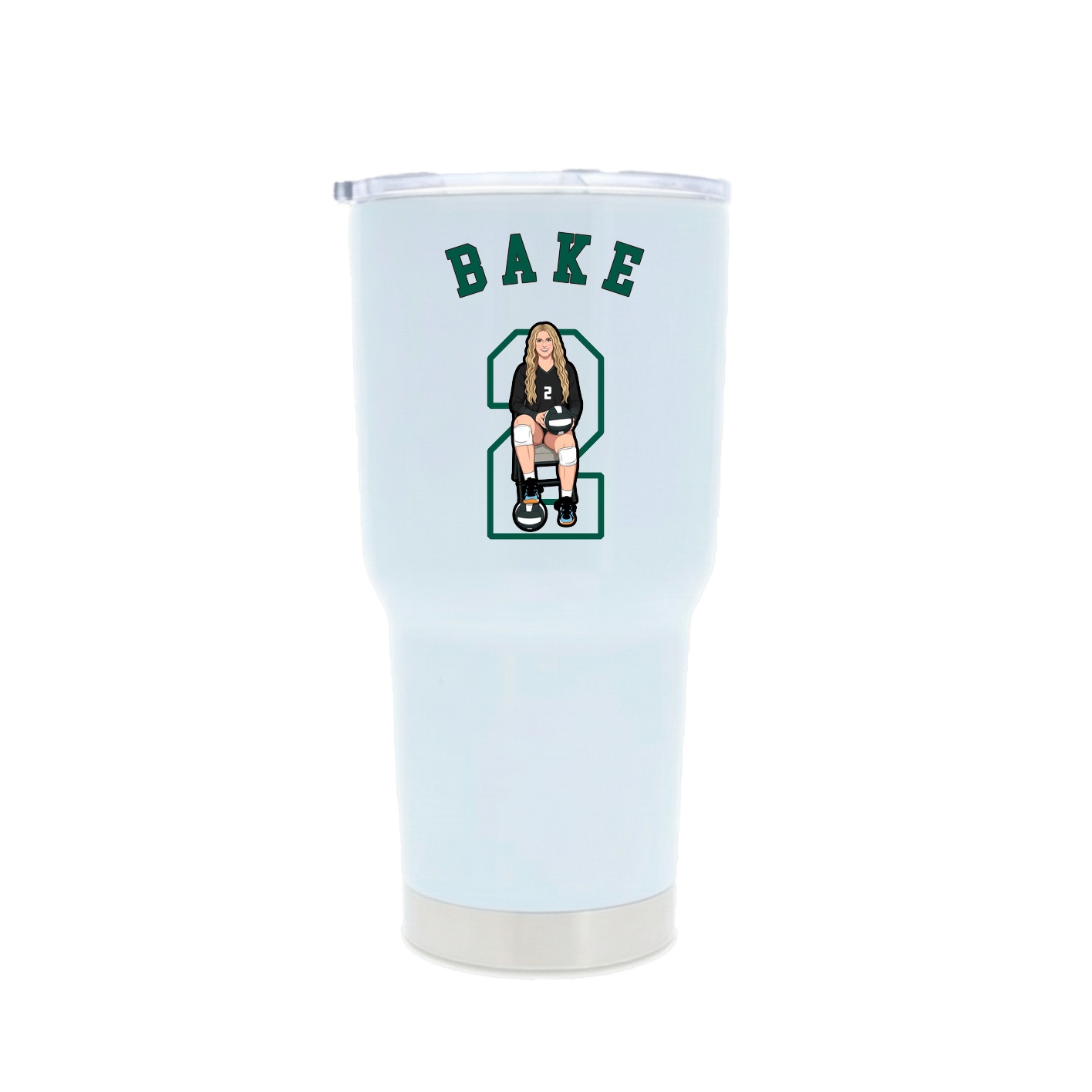 30oz Stainless Steel Tumbler — Shirsey Arch in White