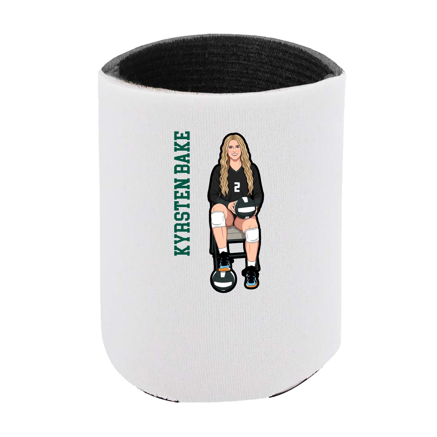 Can Holder — Name Vertical in White
