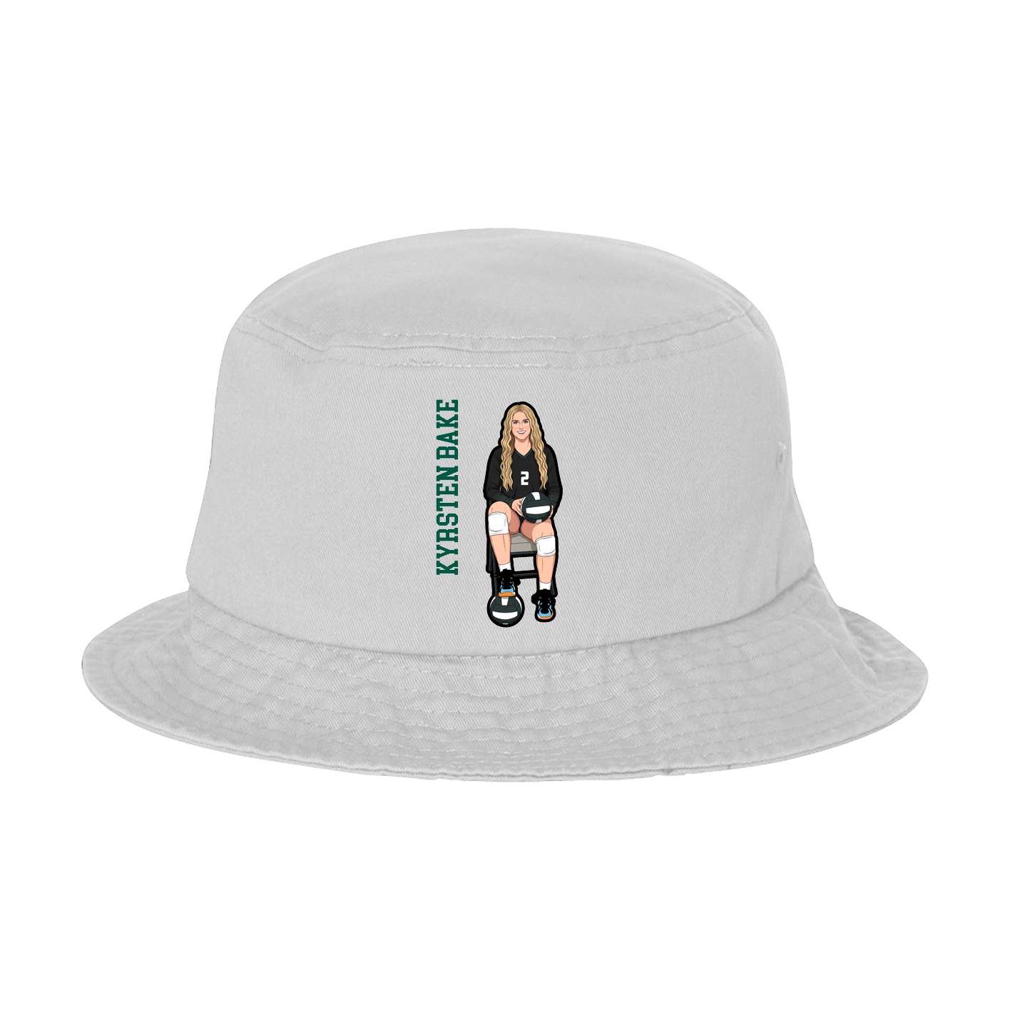 Bucket Cap — Name Vertical in White