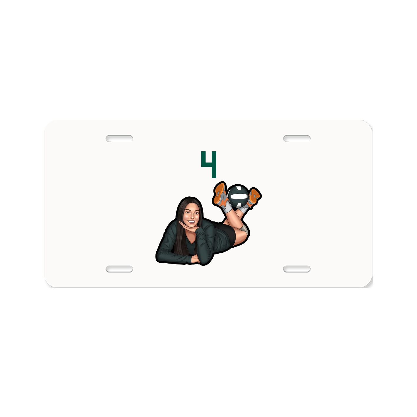 License Plate — Number Top in Classic