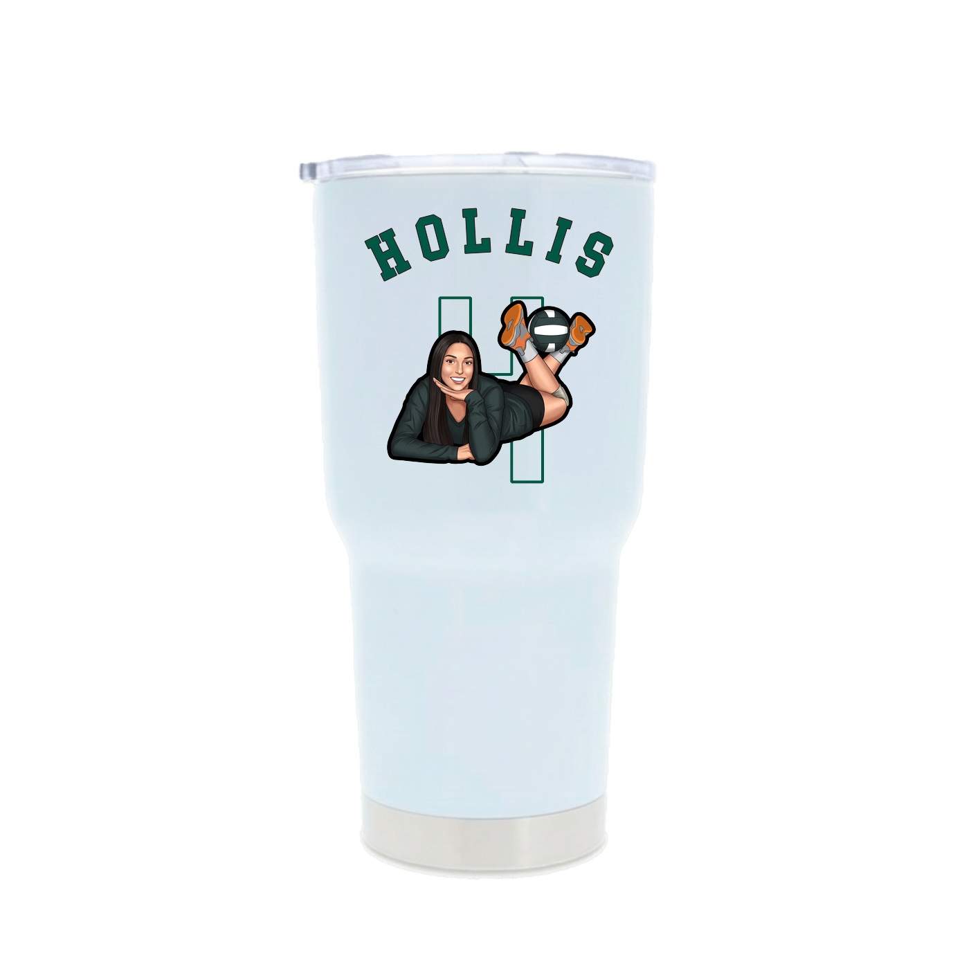 30oz Stainless Steel Tumbler — Shirsey Arch in White