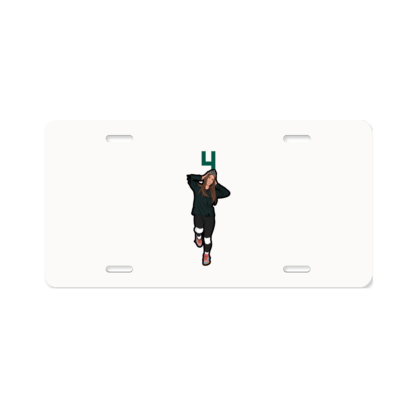License Plate — Number Top in Classic