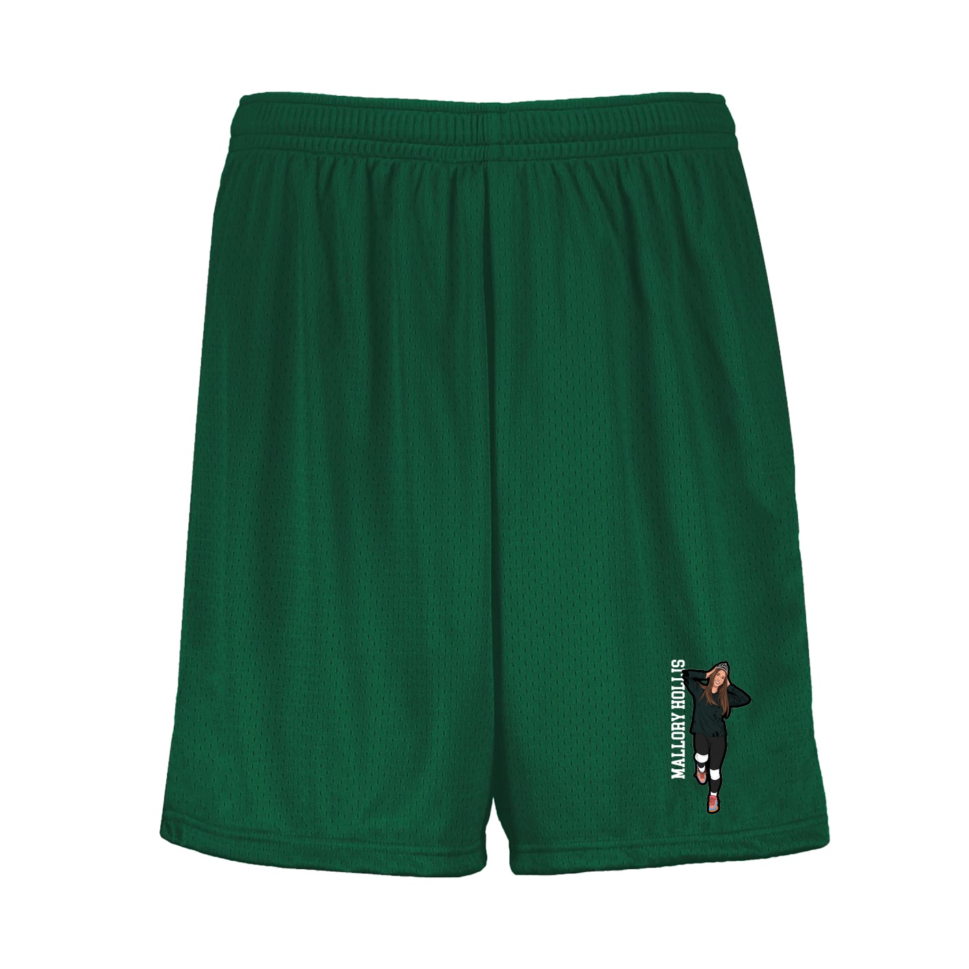Shorts — Name Vertical in Green