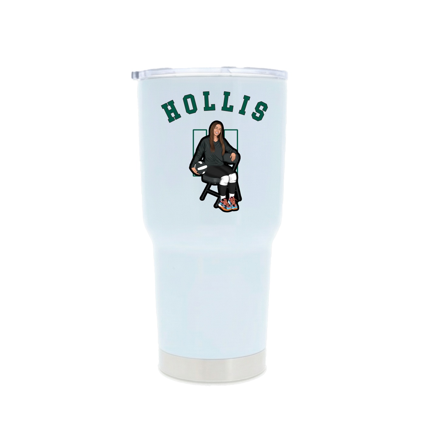 30oz Stainless Steel Tumbler — Shirsey Arch in White