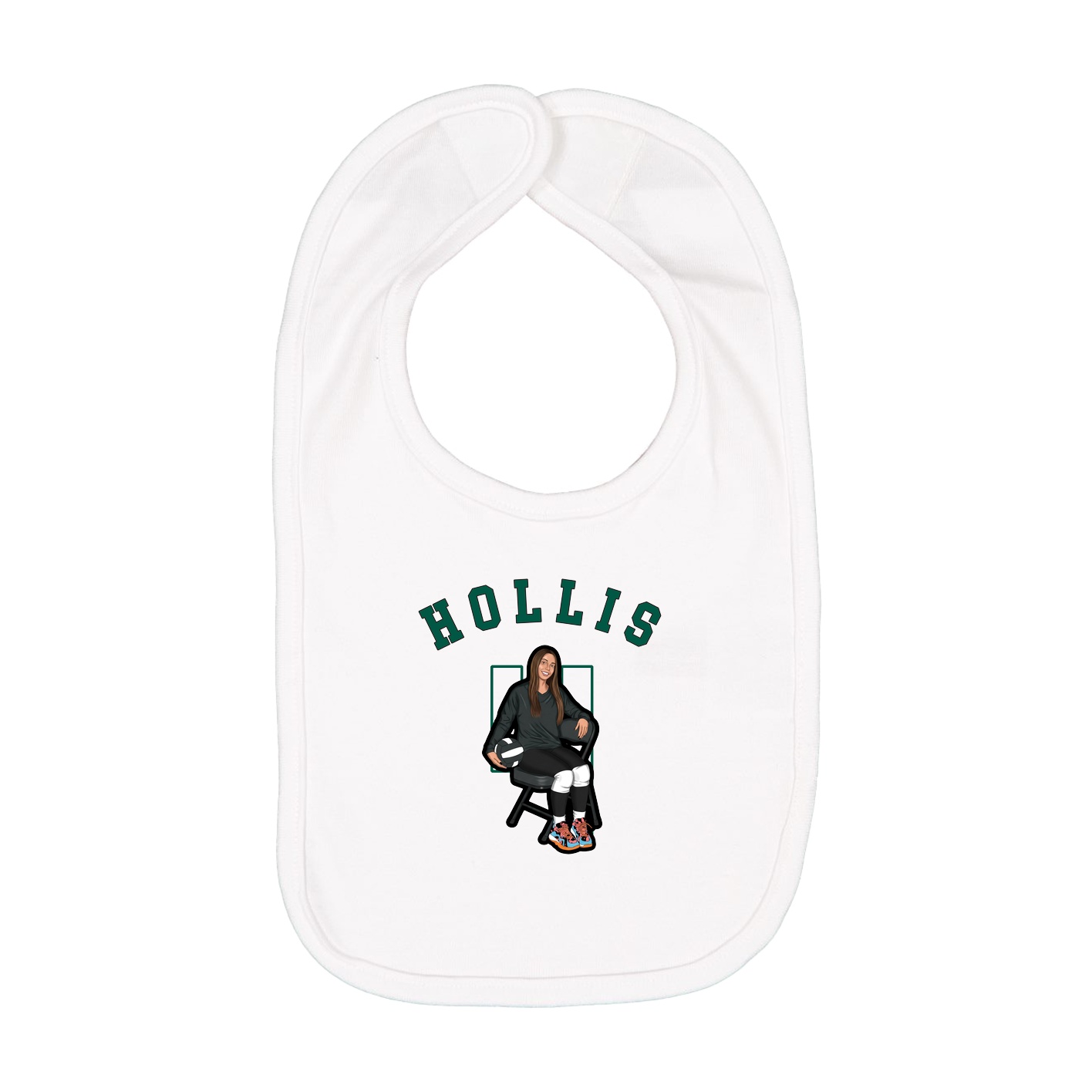 Infant Bib — Shirsey Arch in White