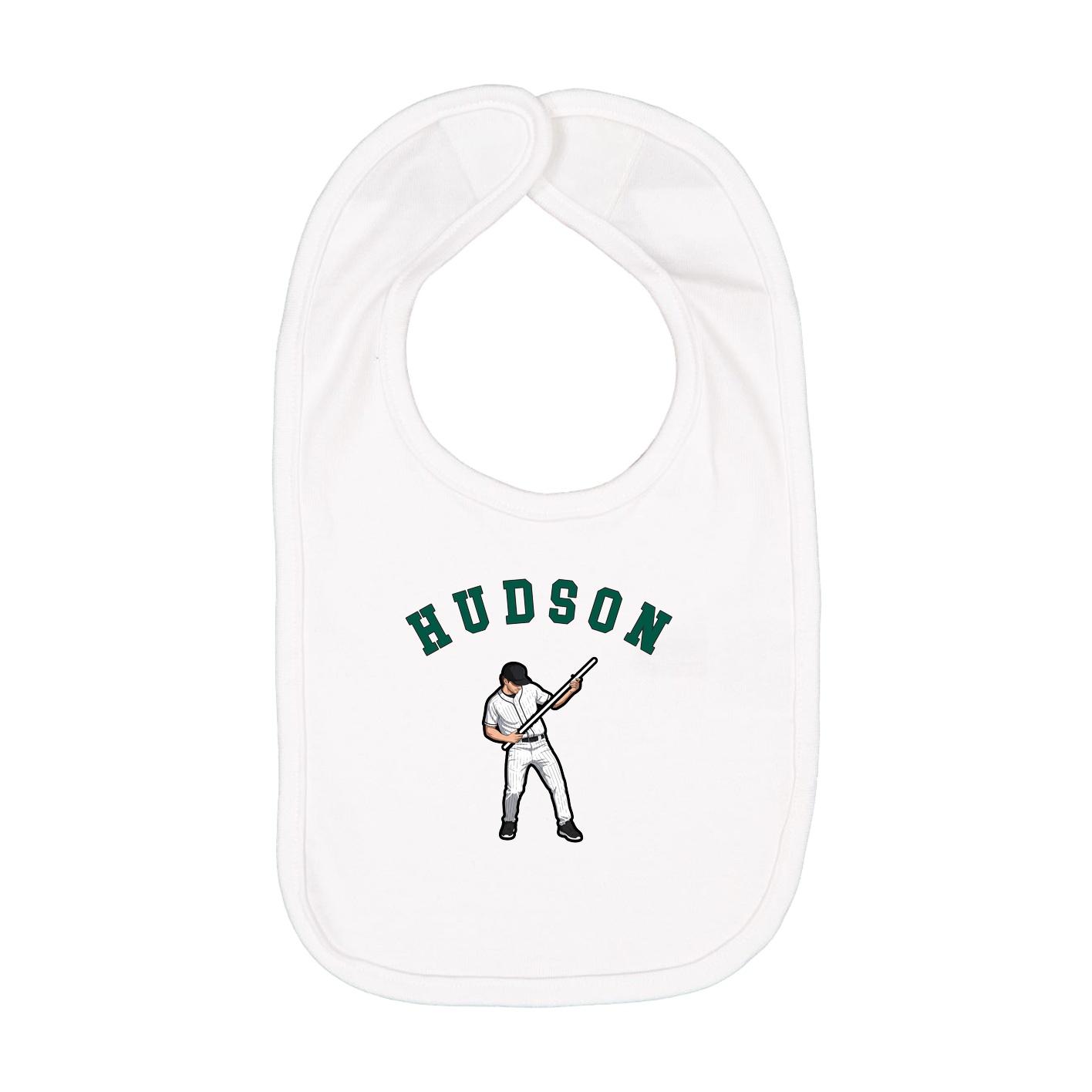 Infant Bib — Shirsey Arch in White