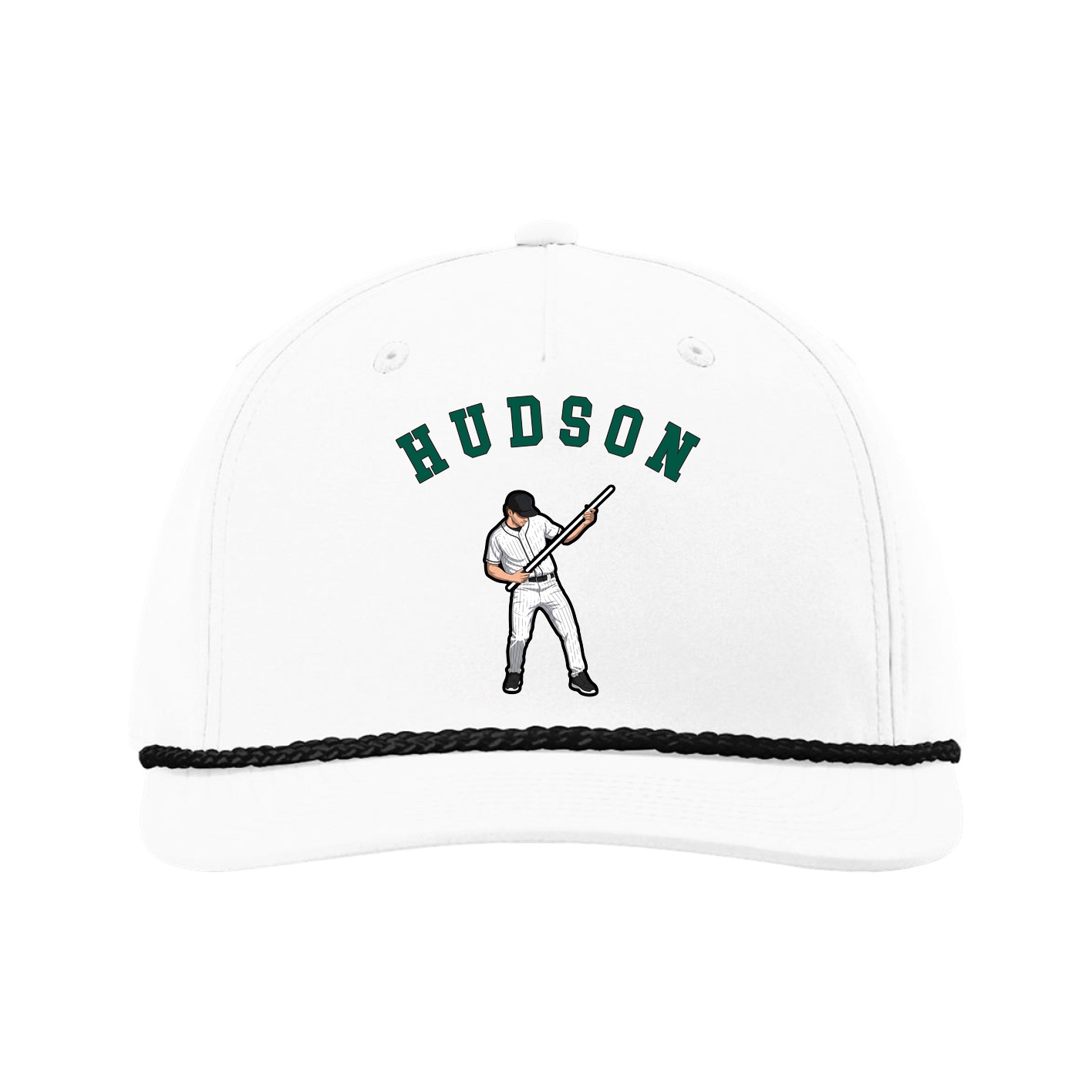 Five-Panel Classic Rope Cap — Shirsey Arch in White