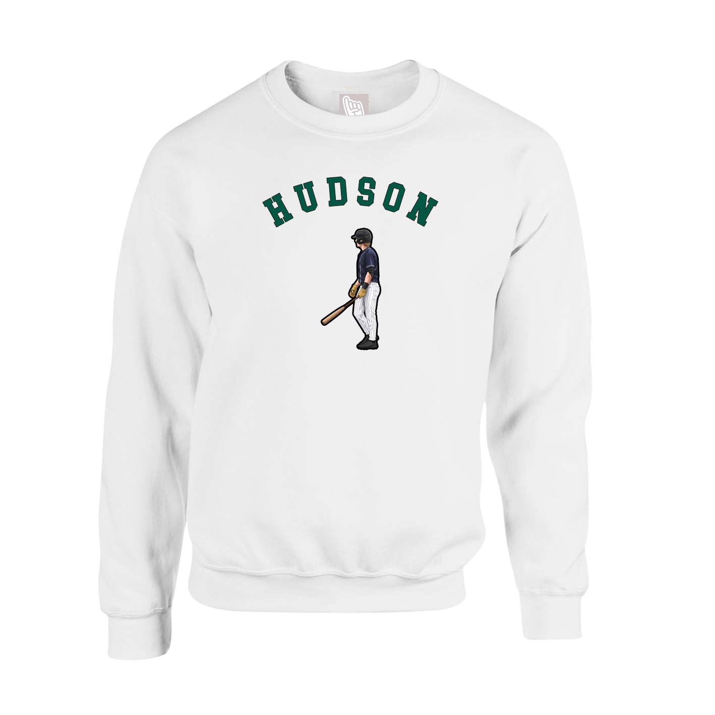 Fleece Crew — Shirsey Arch in White