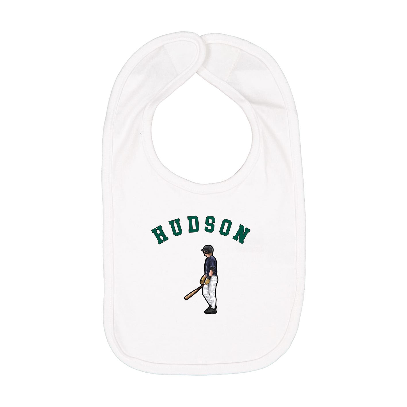 Infant Bib — Shirsey Arch in White