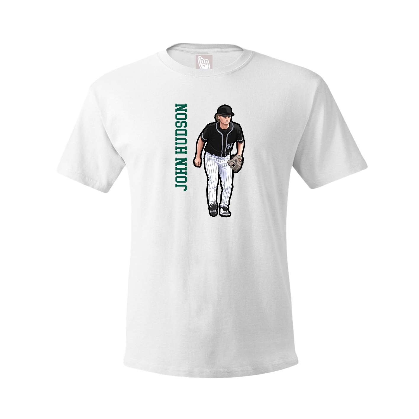 Youth Tee — Name Vertical in White