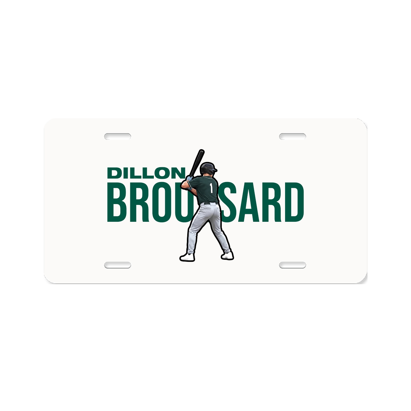 License Plate — Player Name in Classic
