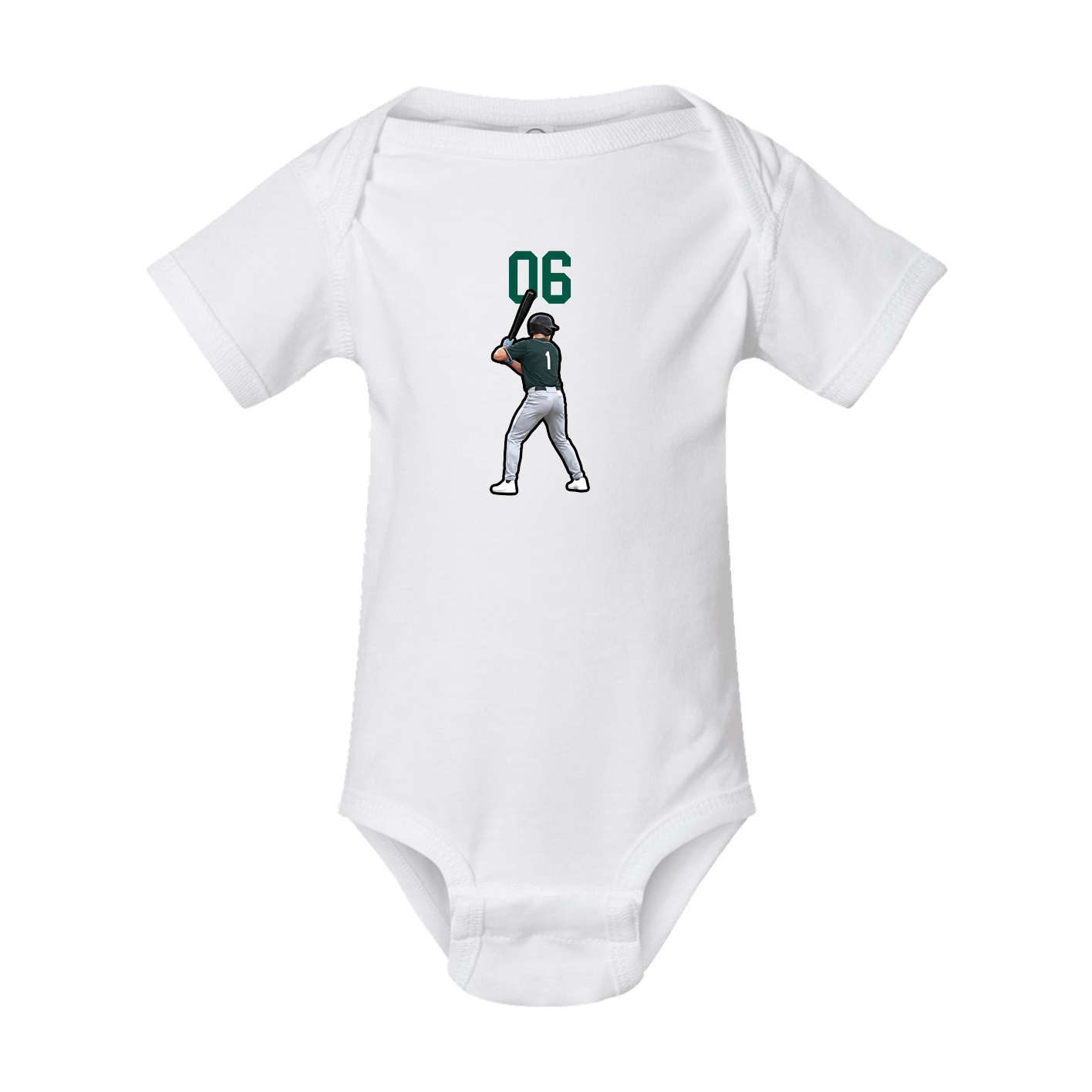 Baby Onesie — Number Top in White