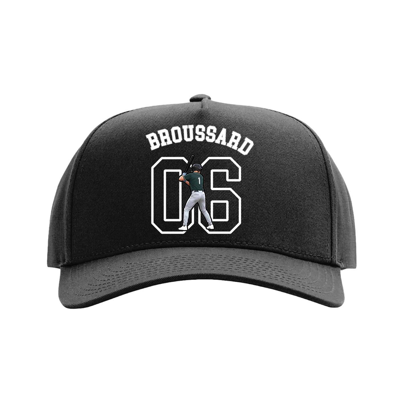 Full Fabric Five-Panel Champ Cap — Shirsey Arch in Black