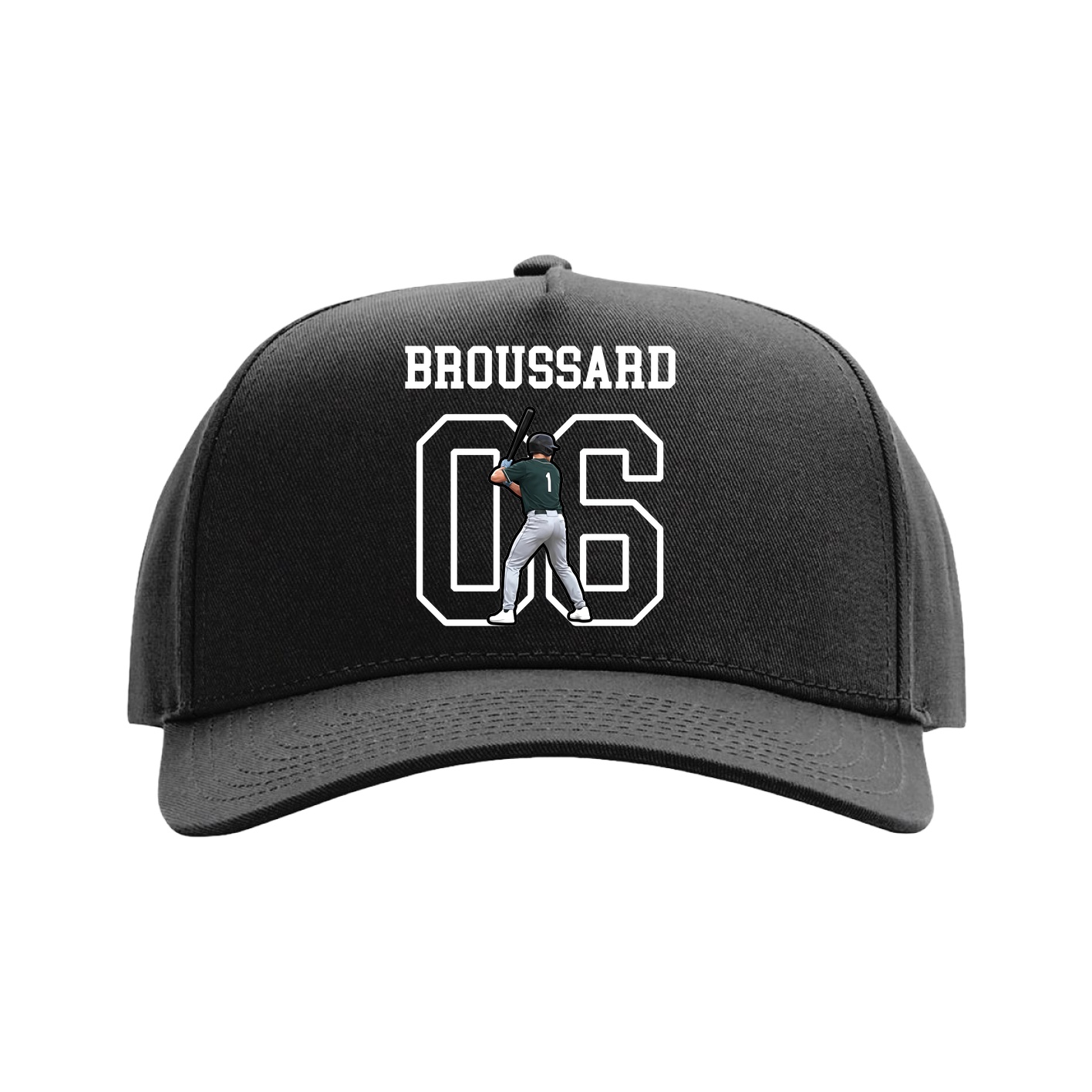 Full Fabric Five-Panel Champ Cap — Shirsey in Black