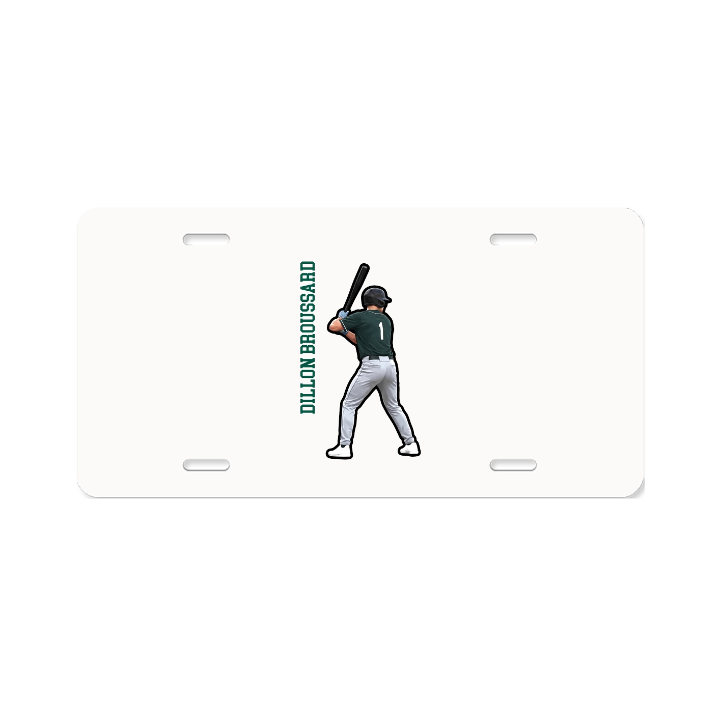 License Plate — Name Vertical in Classic
