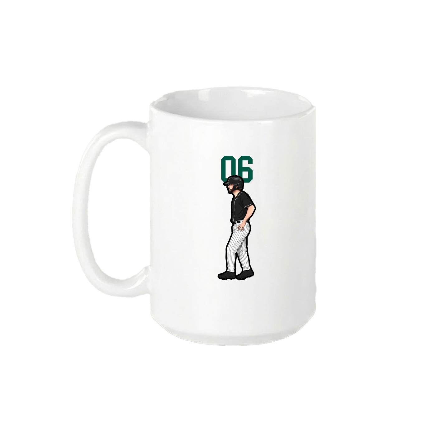 15oz Coffee Mug — Number Top in White