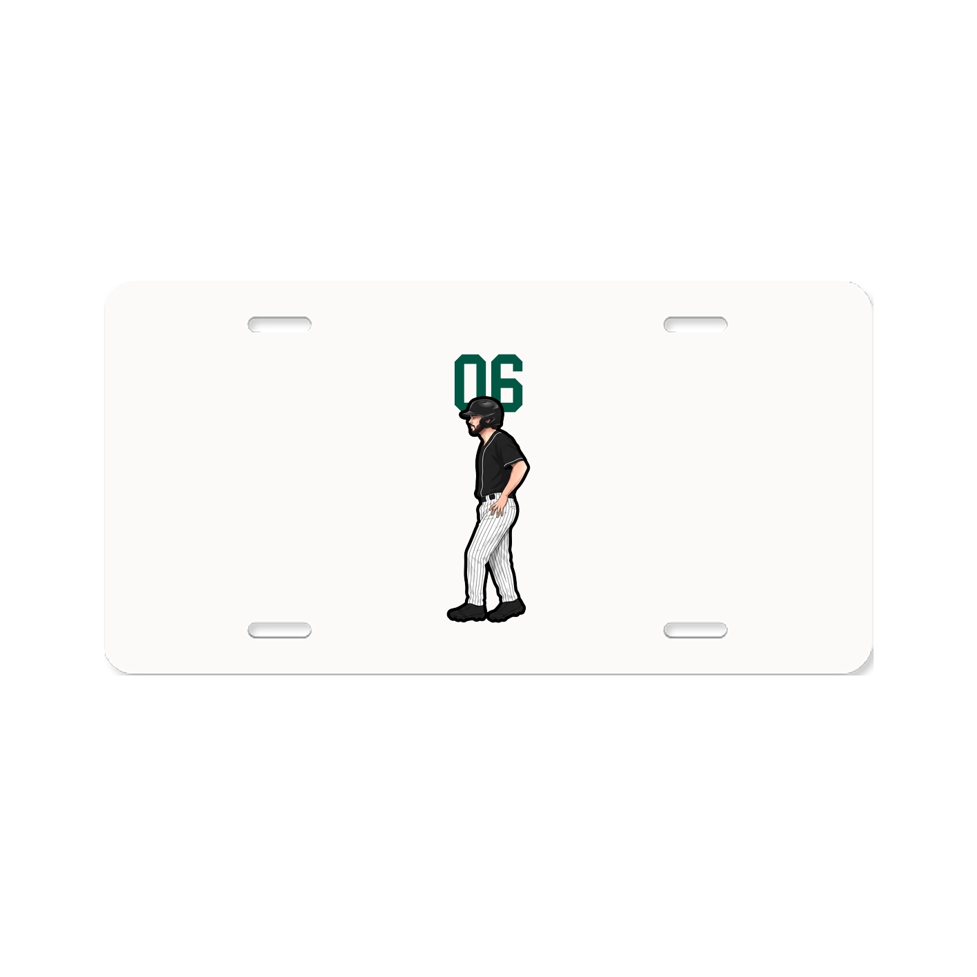 License Plate — Number Top in Classic