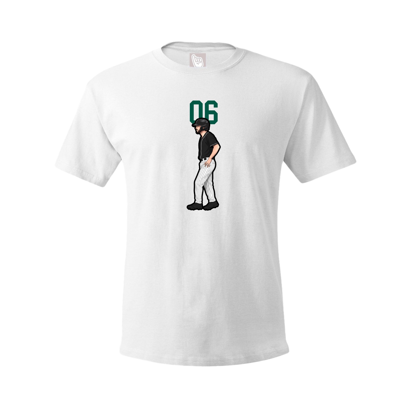 Youth Tee — Number Top in White