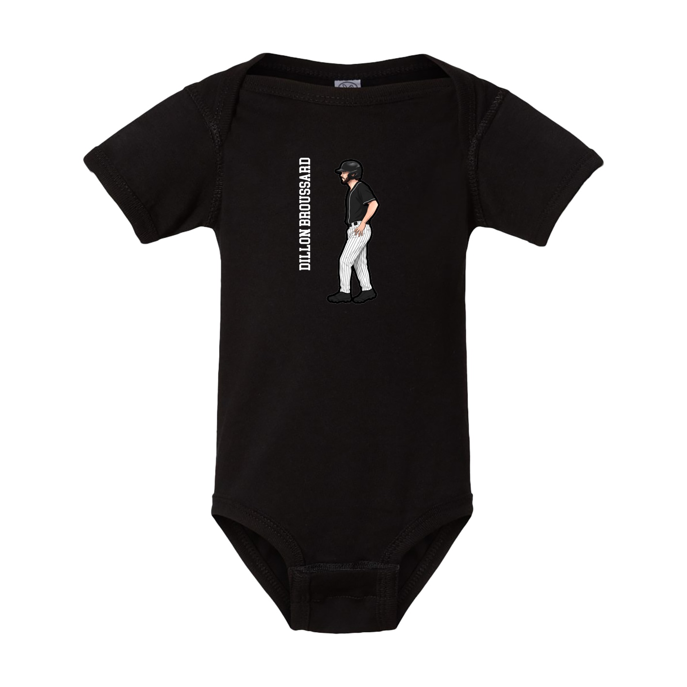 Baby Onesie — Name Vertical in Black