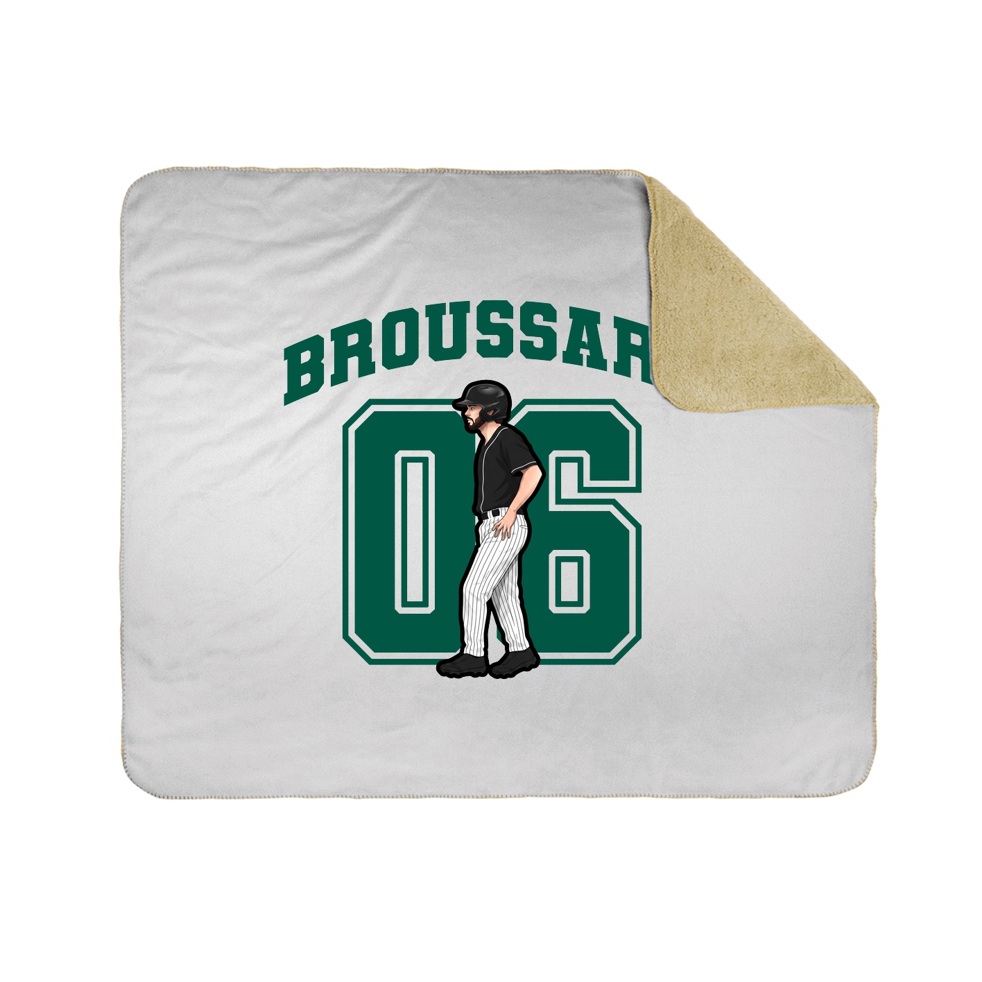 Throw Blanket — Number in White