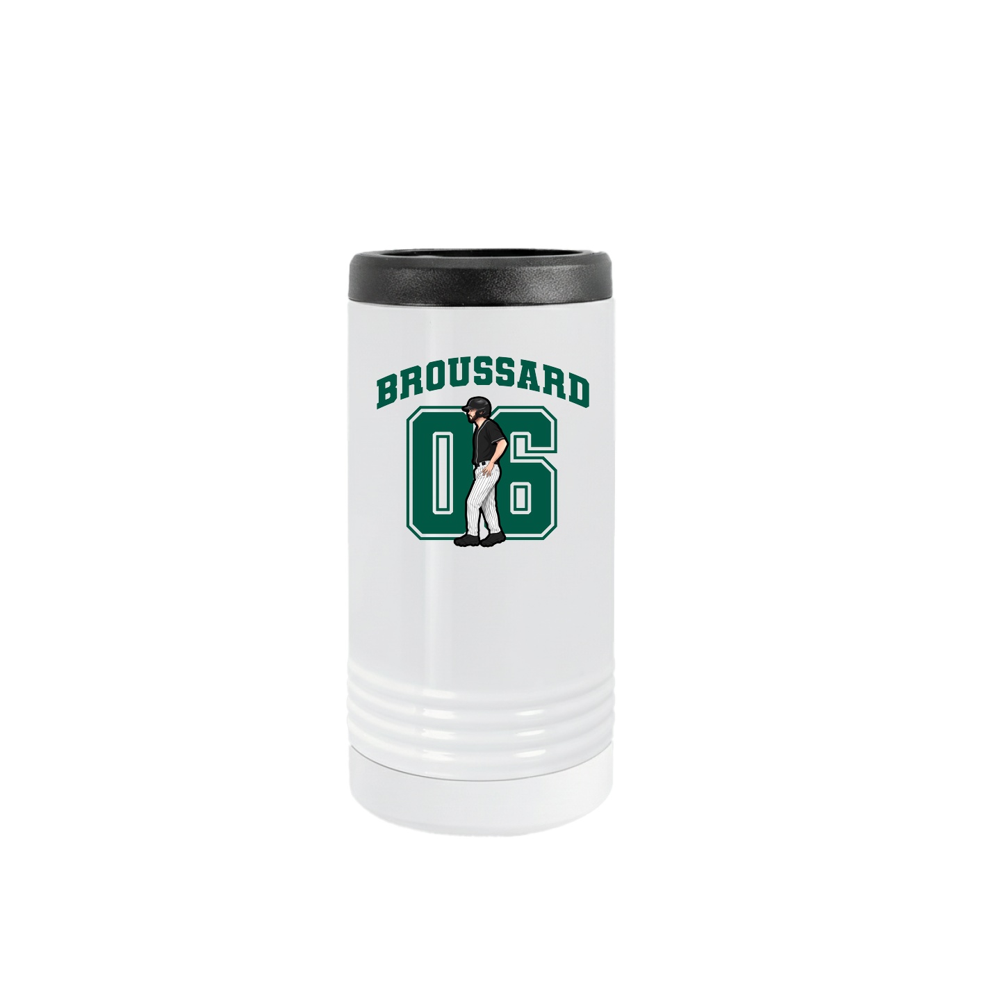 Slim Beverage Holder — Number in White